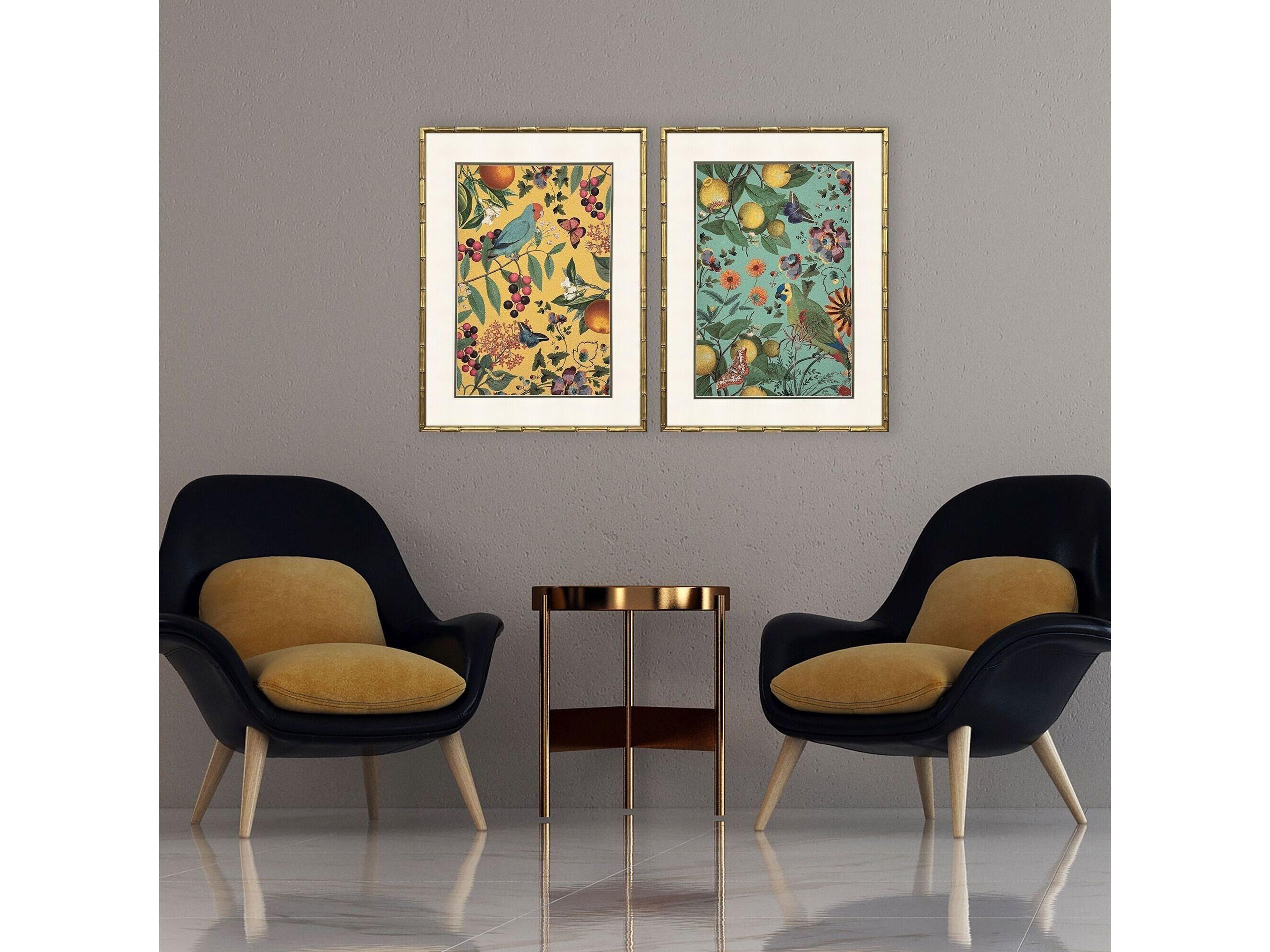 Paragon Floral Fruit Garden Framed Art - Set of 2