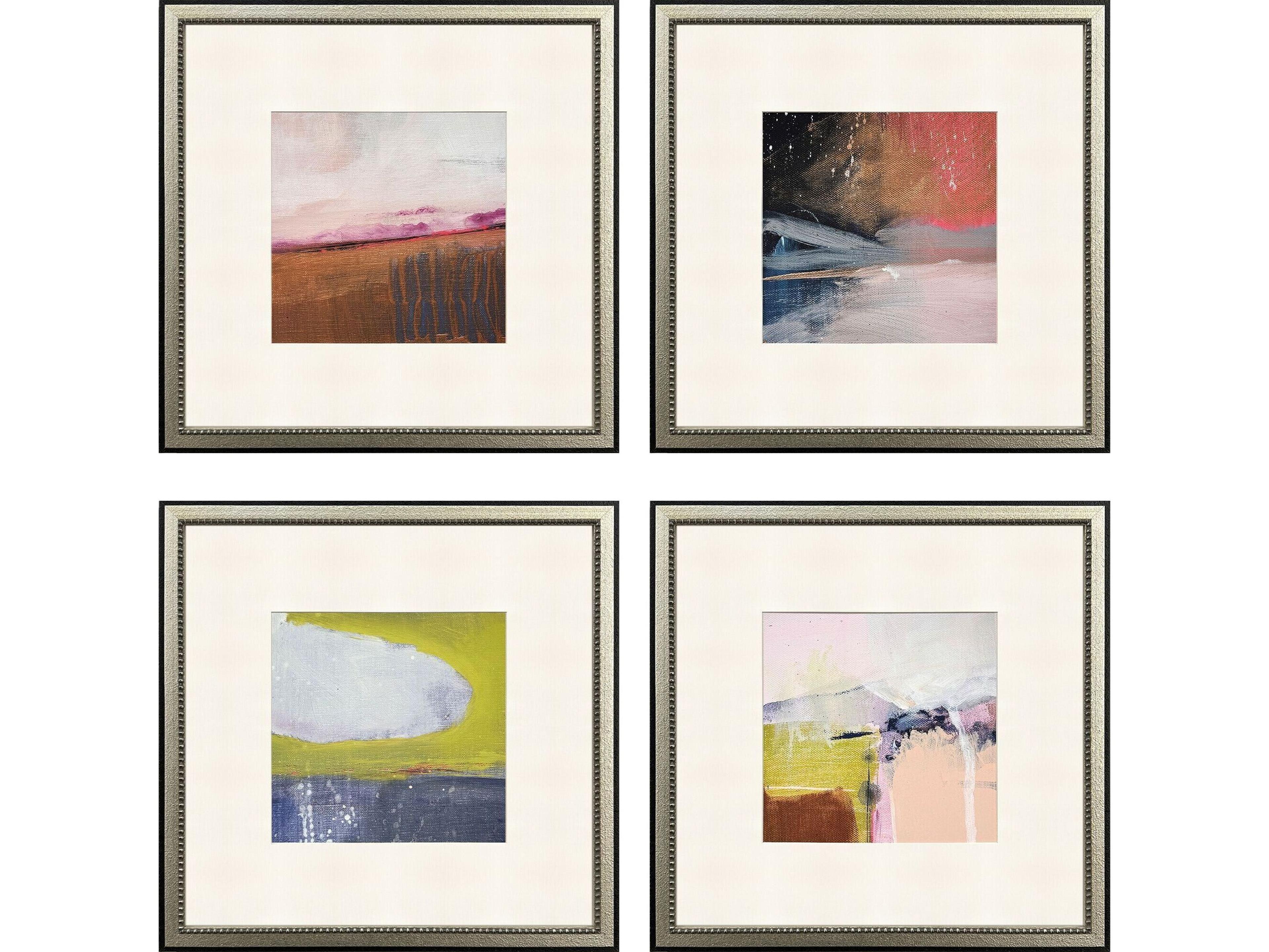 Paragon Composition in Copper Framed Art - Set of 4