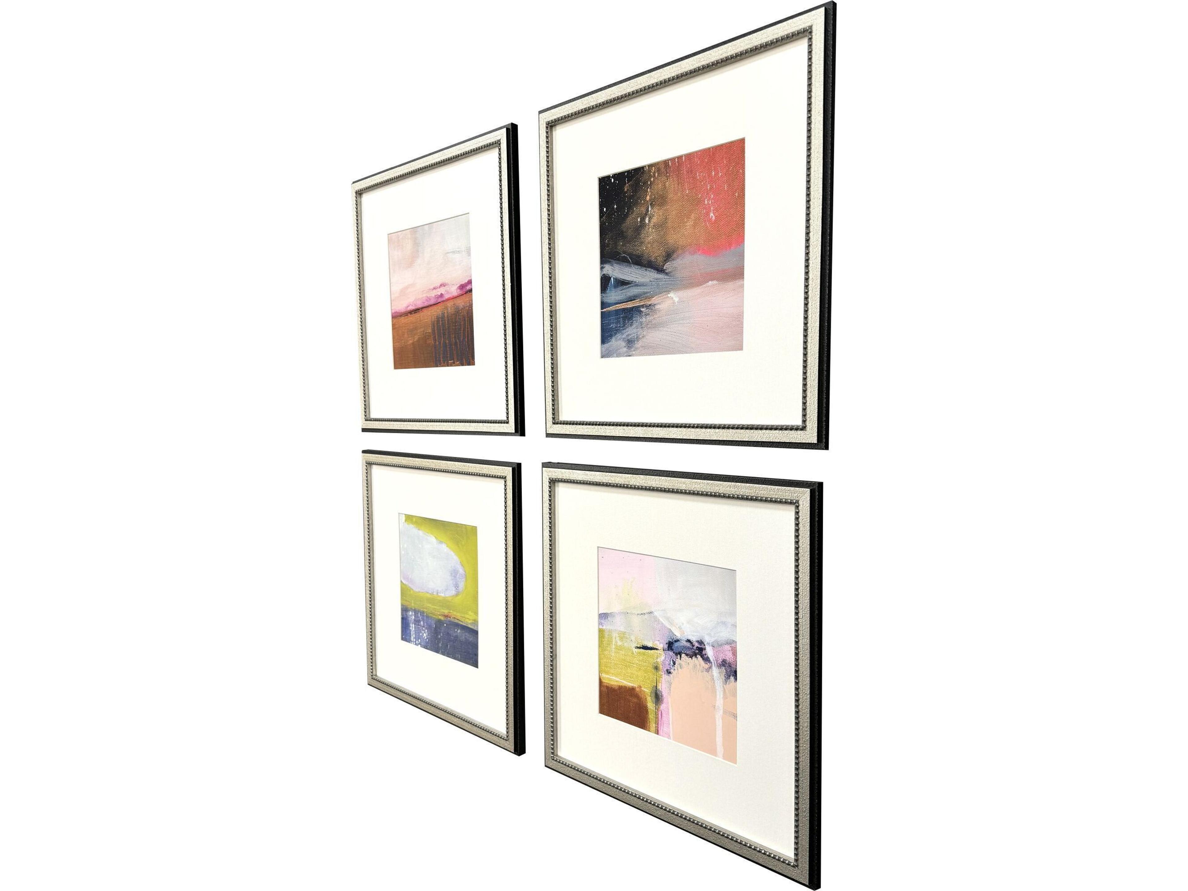 Paragon Composition in Copper Framed Art - Set of 4