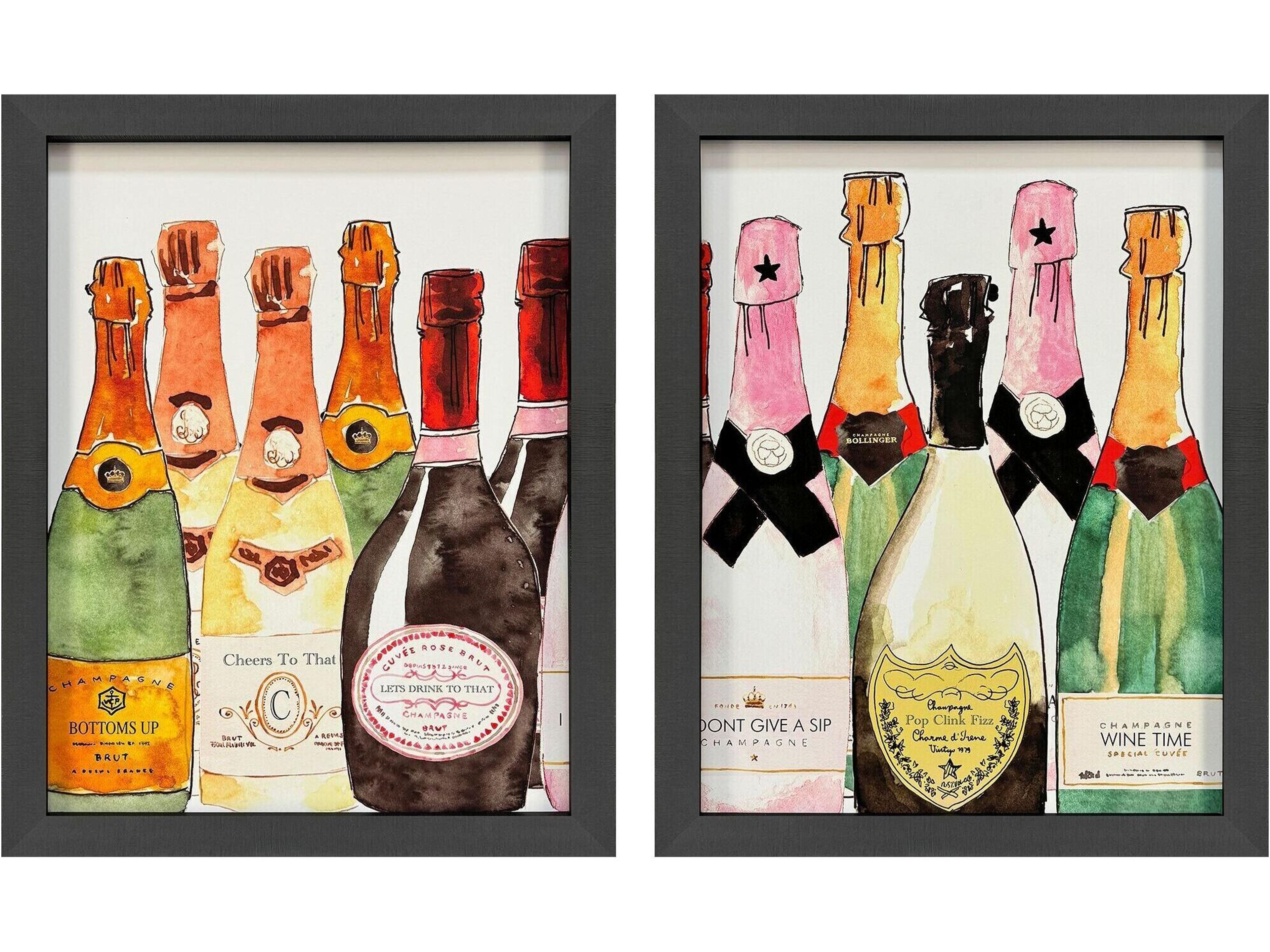 Paragon Bubbly Framed Art - Set of 2