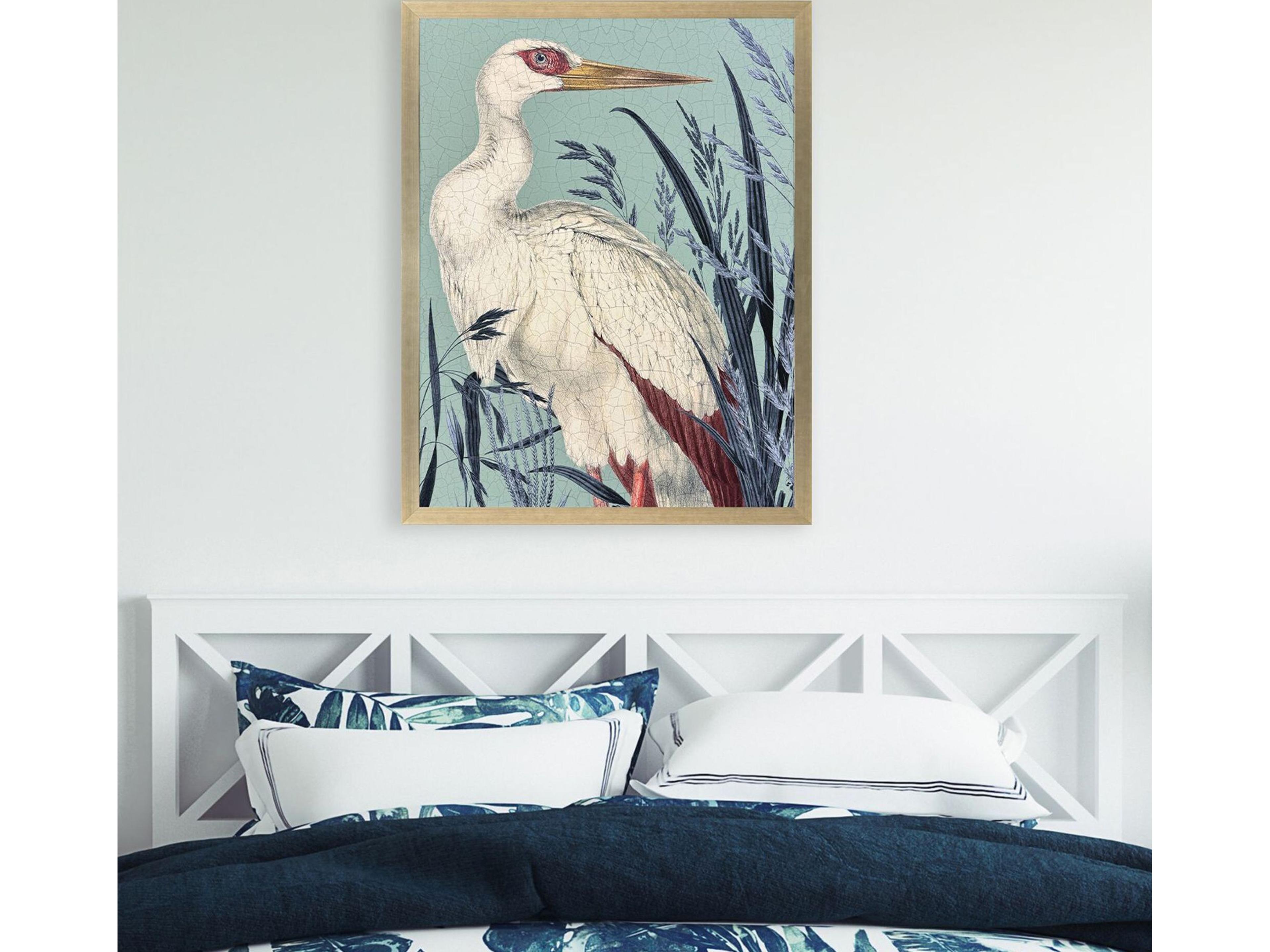 Paragon Coastal Paradise Stork Framed Art