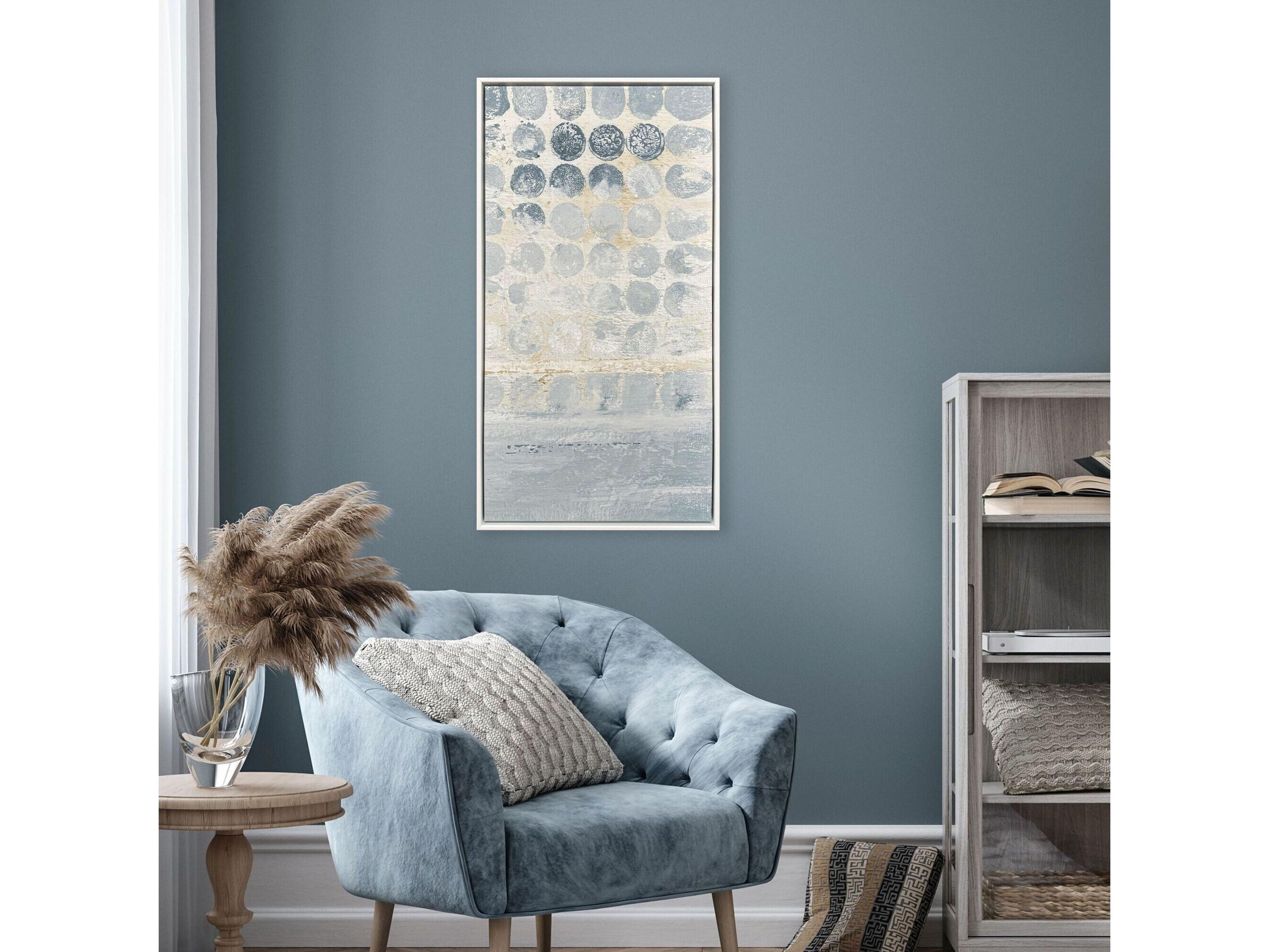 Paragon Blue Dots II Canvas Wall Art