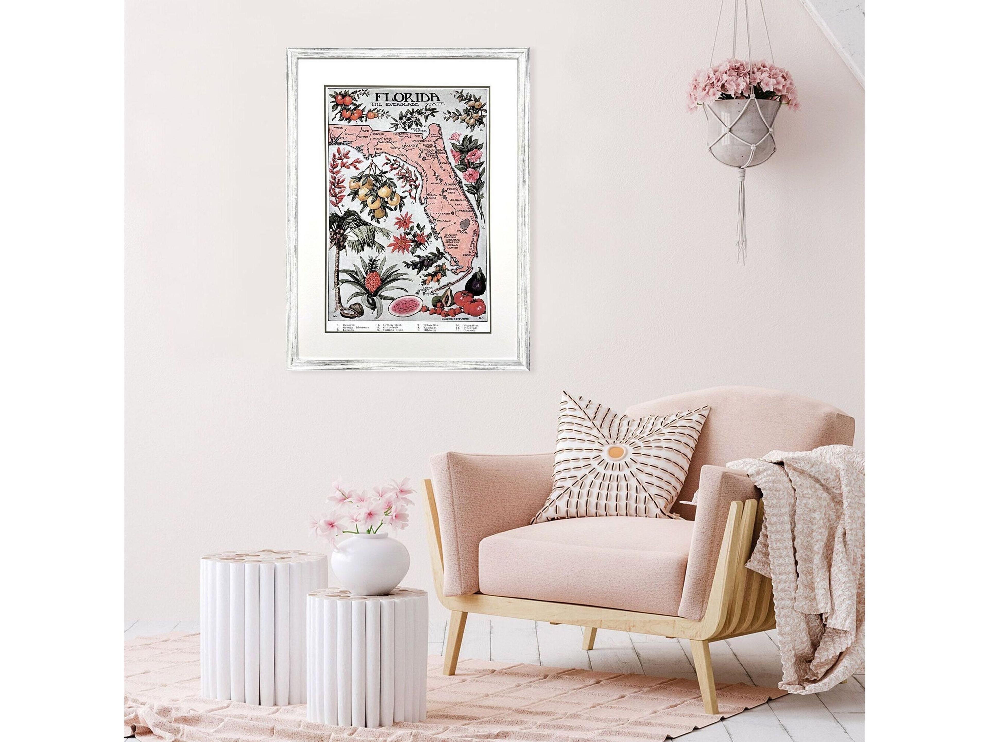 Paragon Vintage Florida Map Framed Art