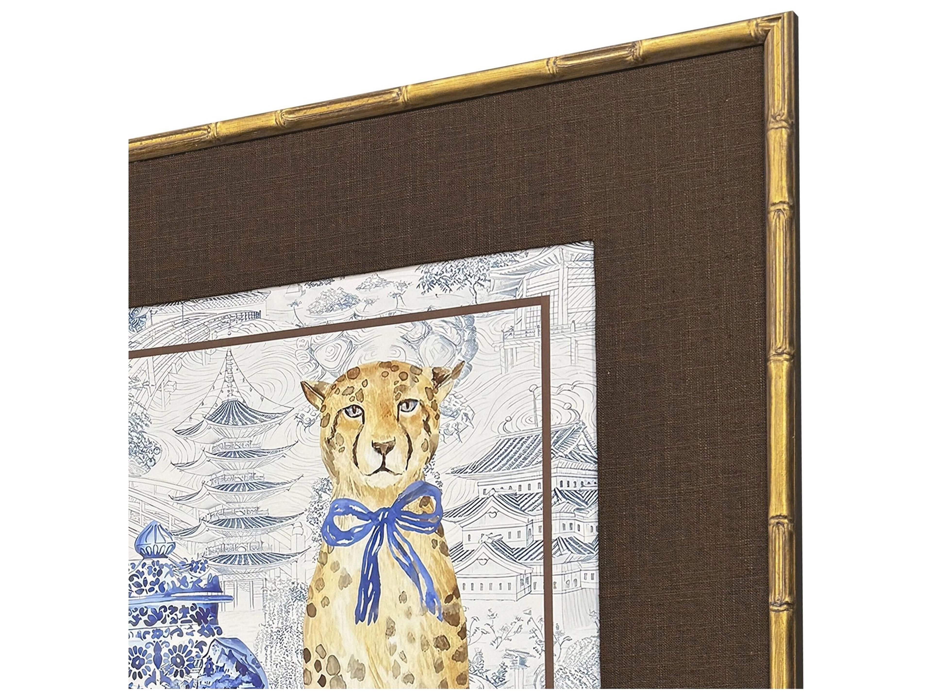 Paragon Oriental Leopards Framed Art