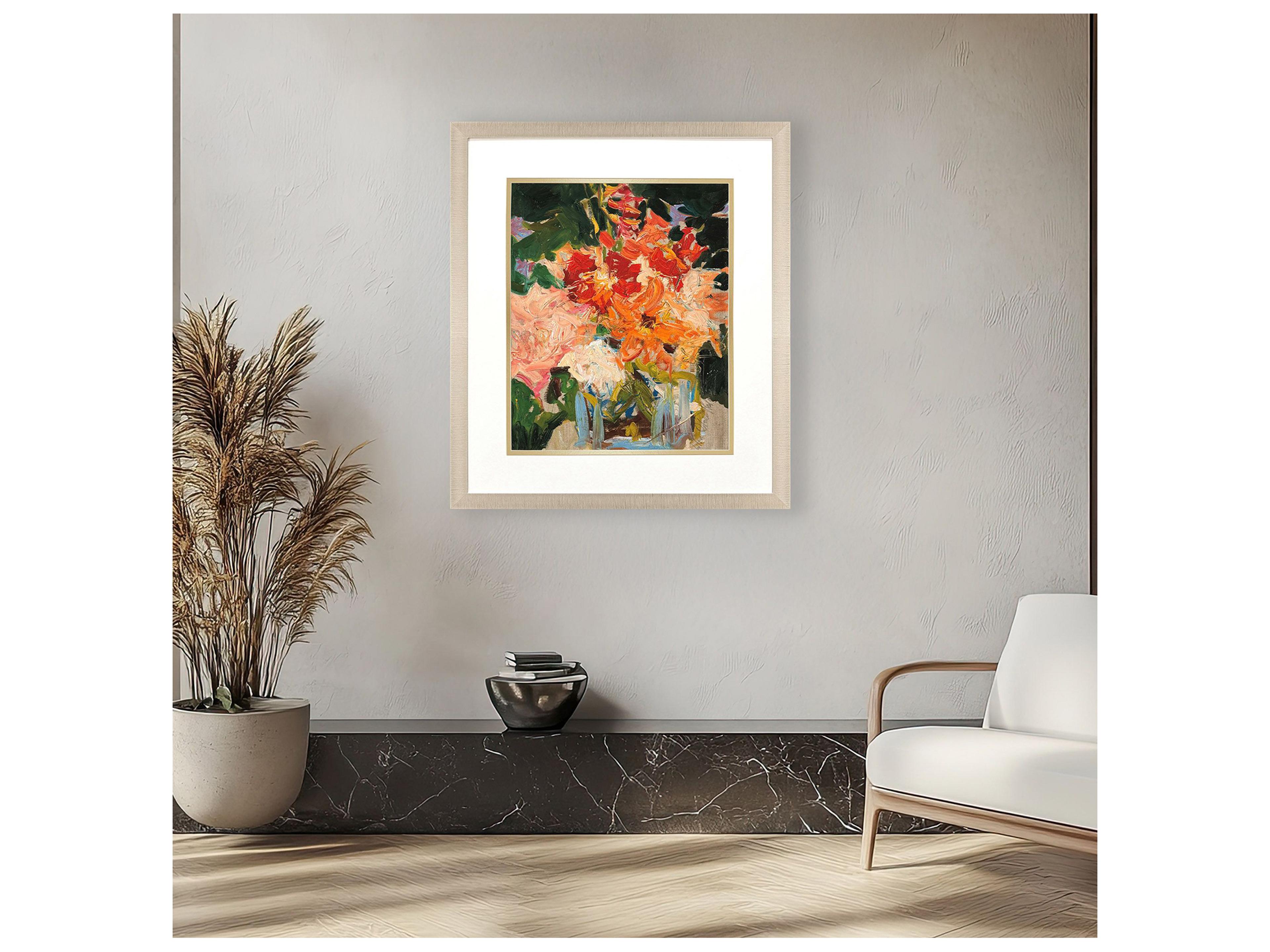 Paragon Cottage Flowers Framed Art