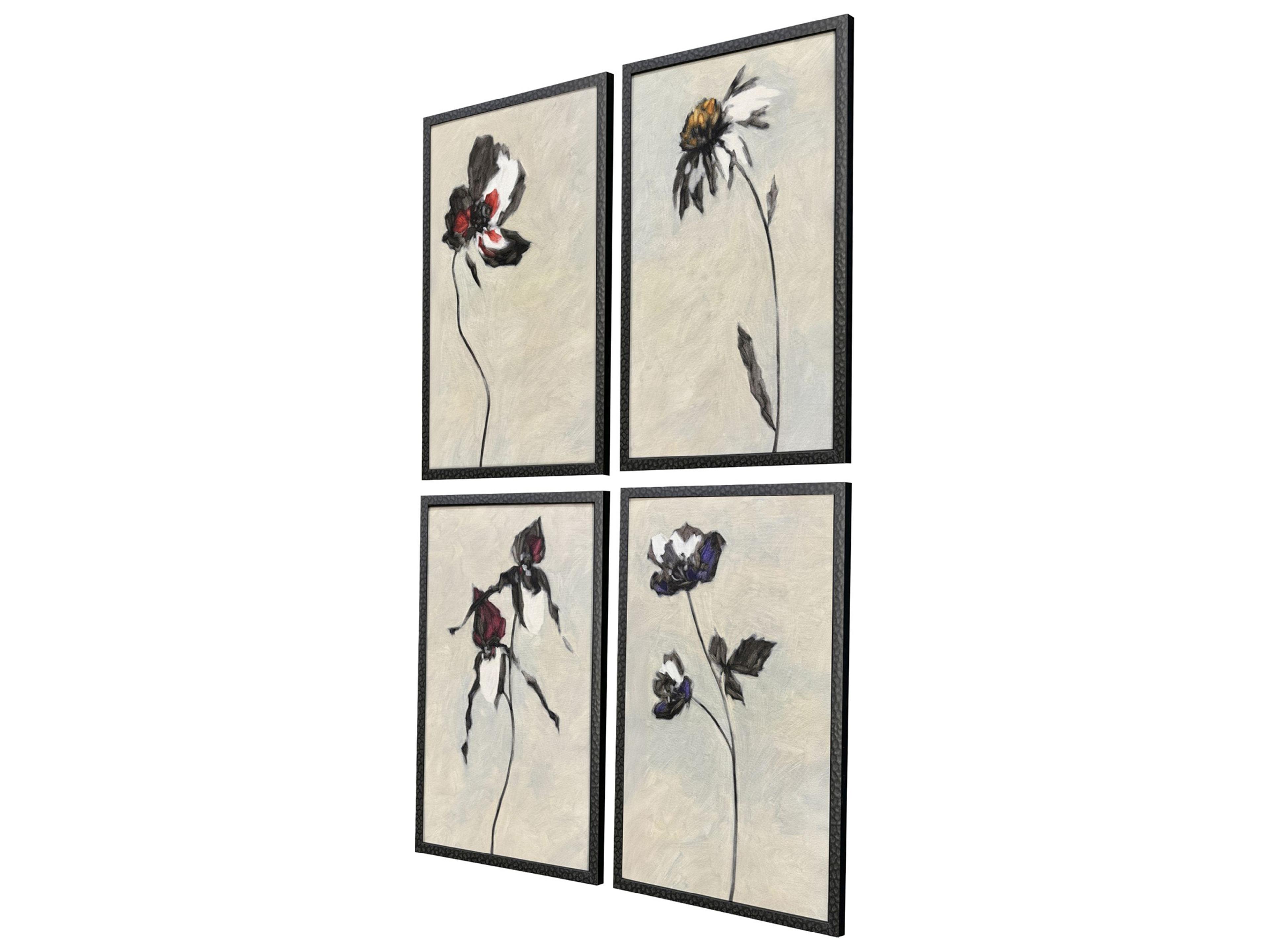 Paragon Floral Sonnet Framed Art - Set of 4