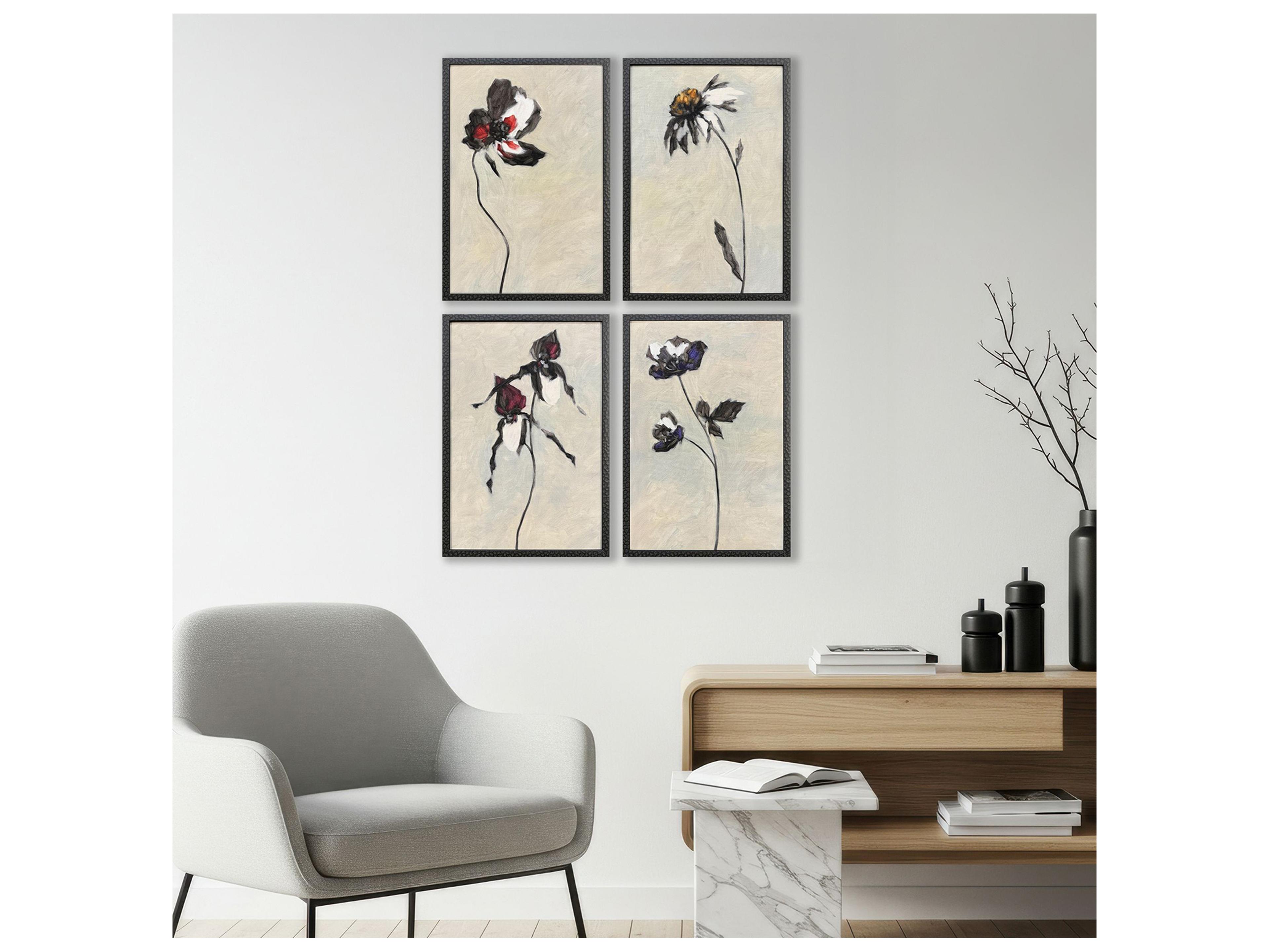 Paragon Floral Sonnet Framed Art - Set of 4