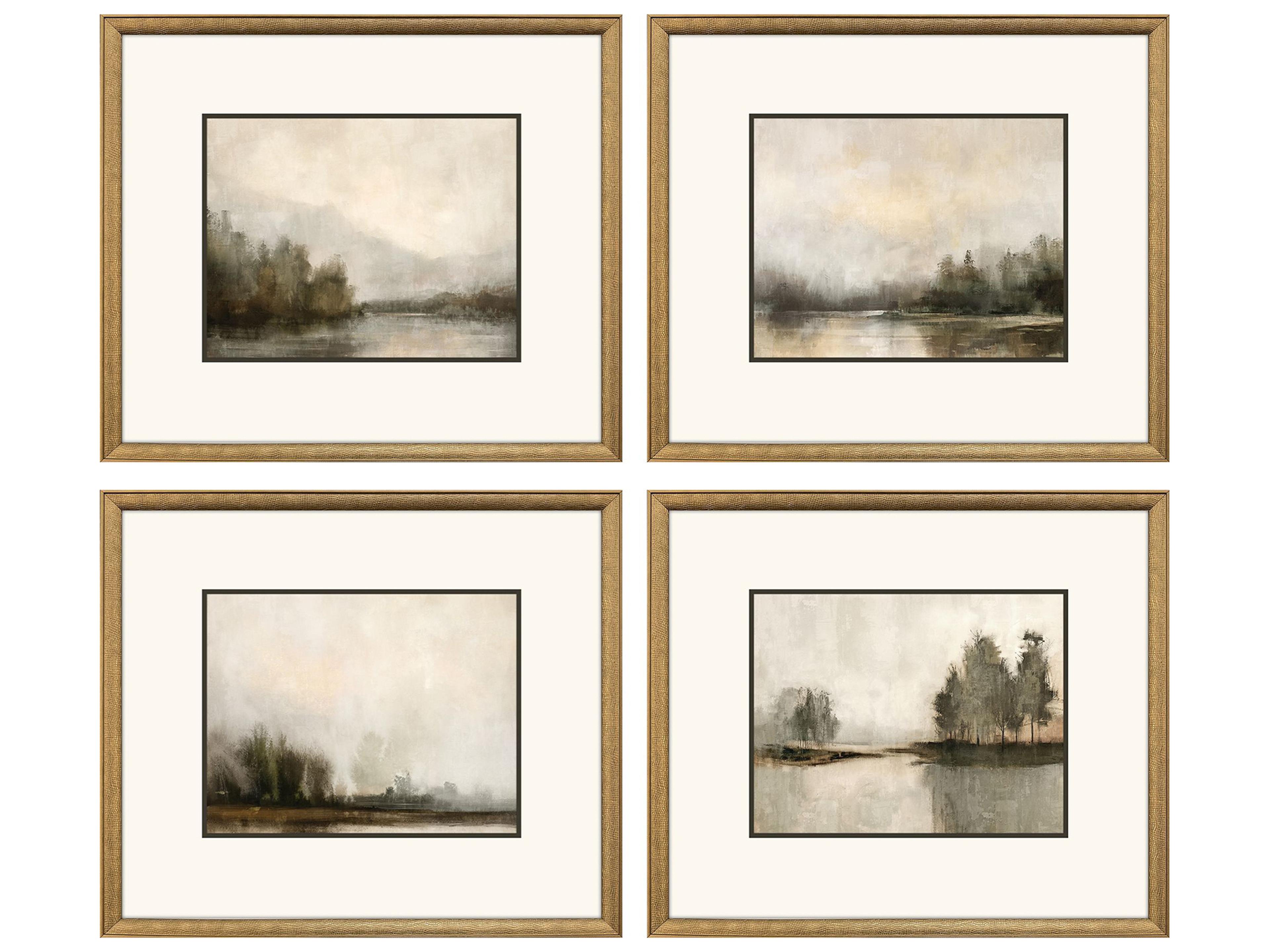 Muted Horizons Framed Art - Set of 4