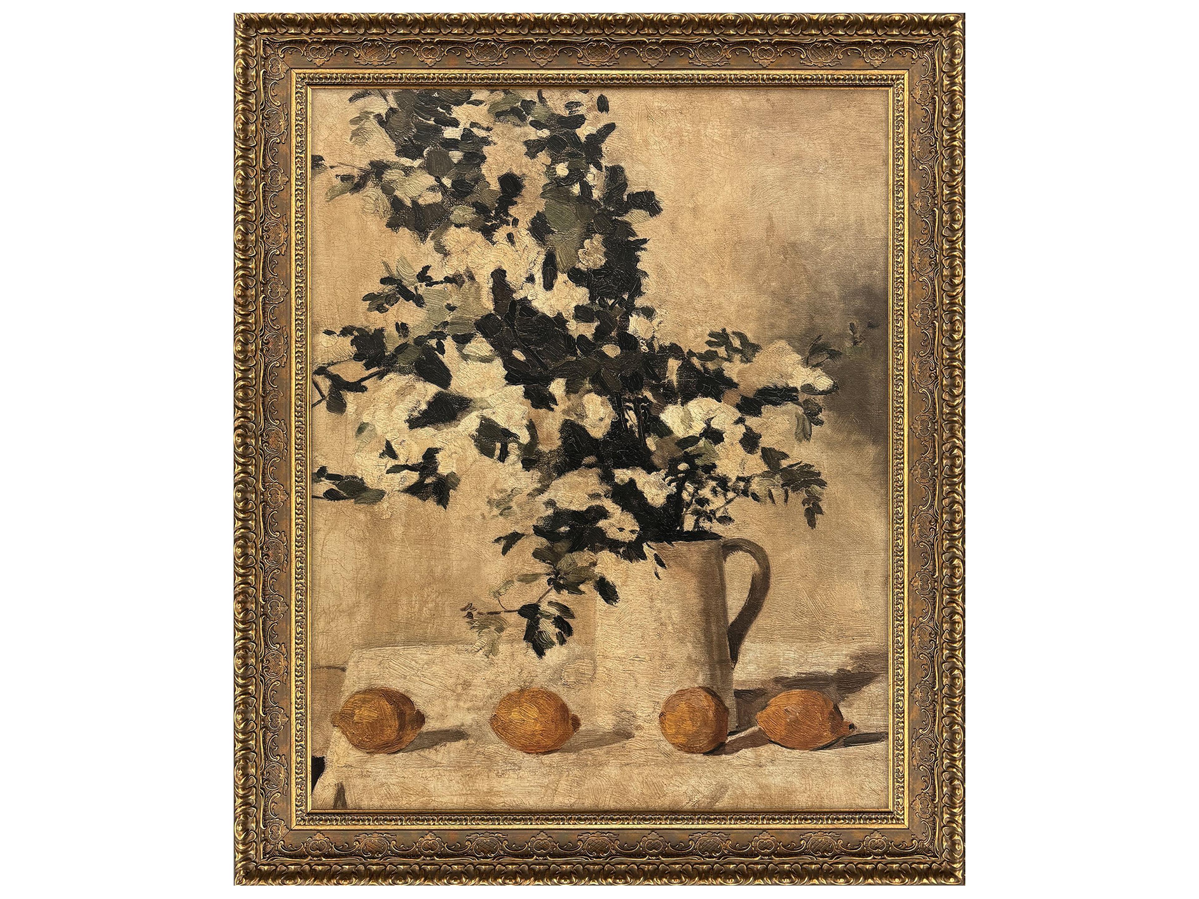 Flowers and Lemons Framed Art