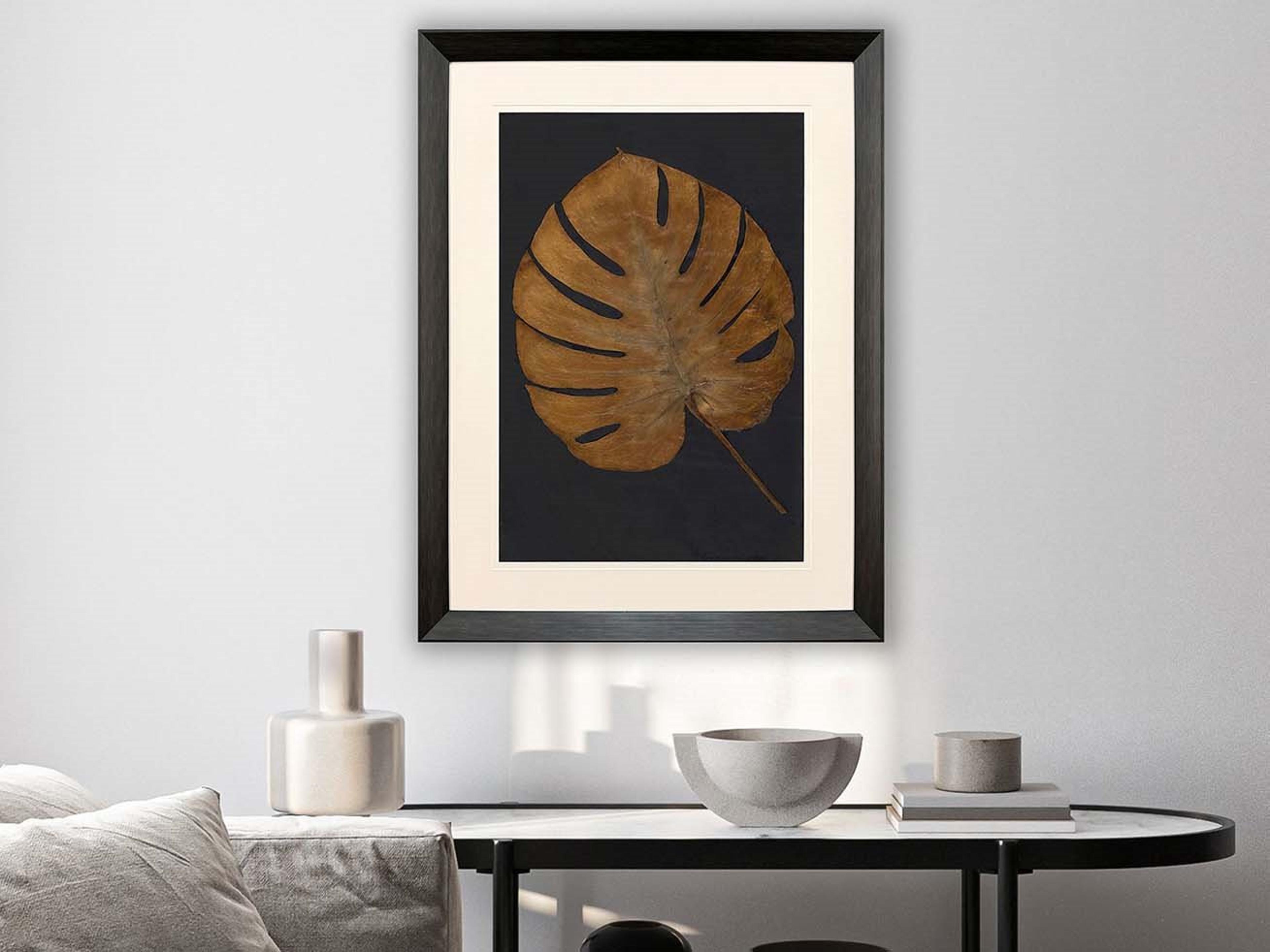 Paragon Gold Monstera I Framed Art