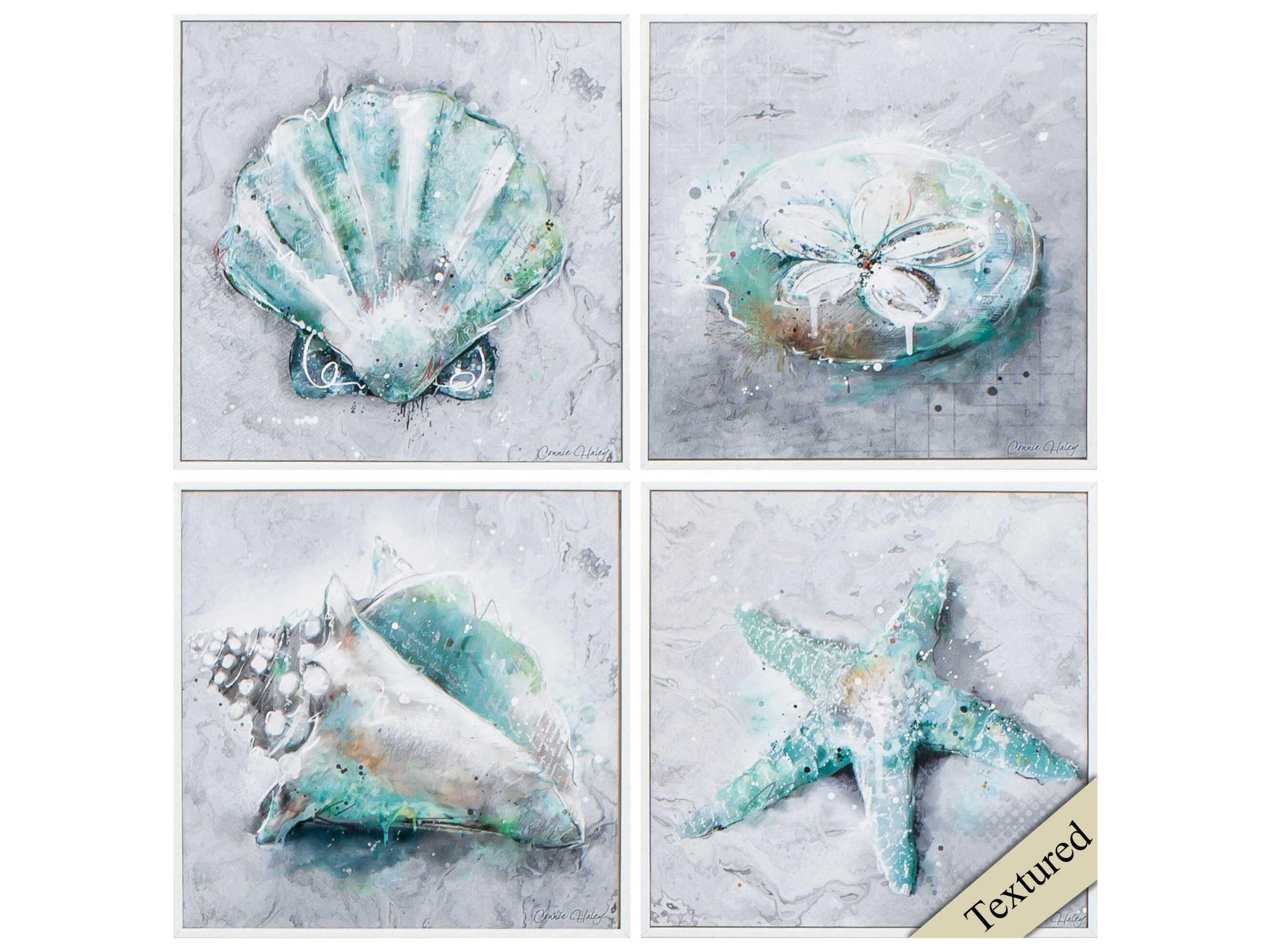 Paragon Waterside Sealife Wall Art Set of 4