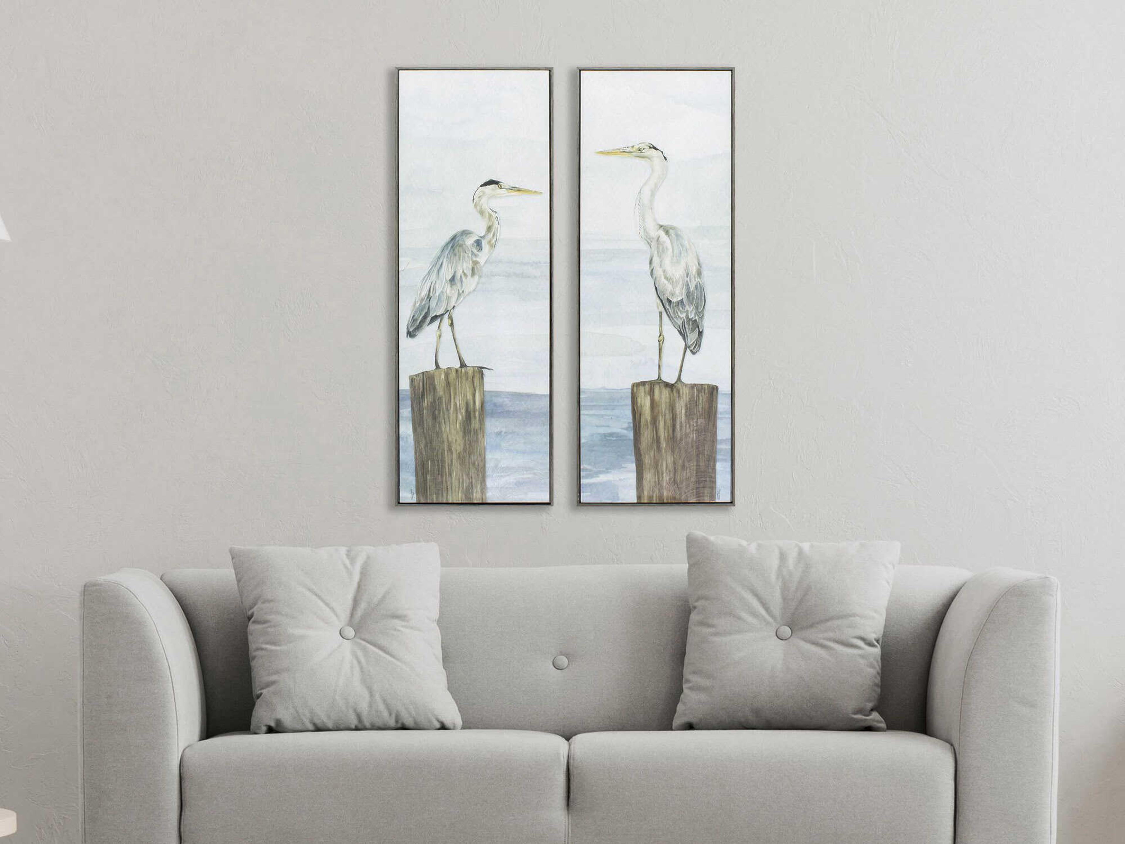 Paragon Waterside Ocean Sky Panel Wall Art Set of 2