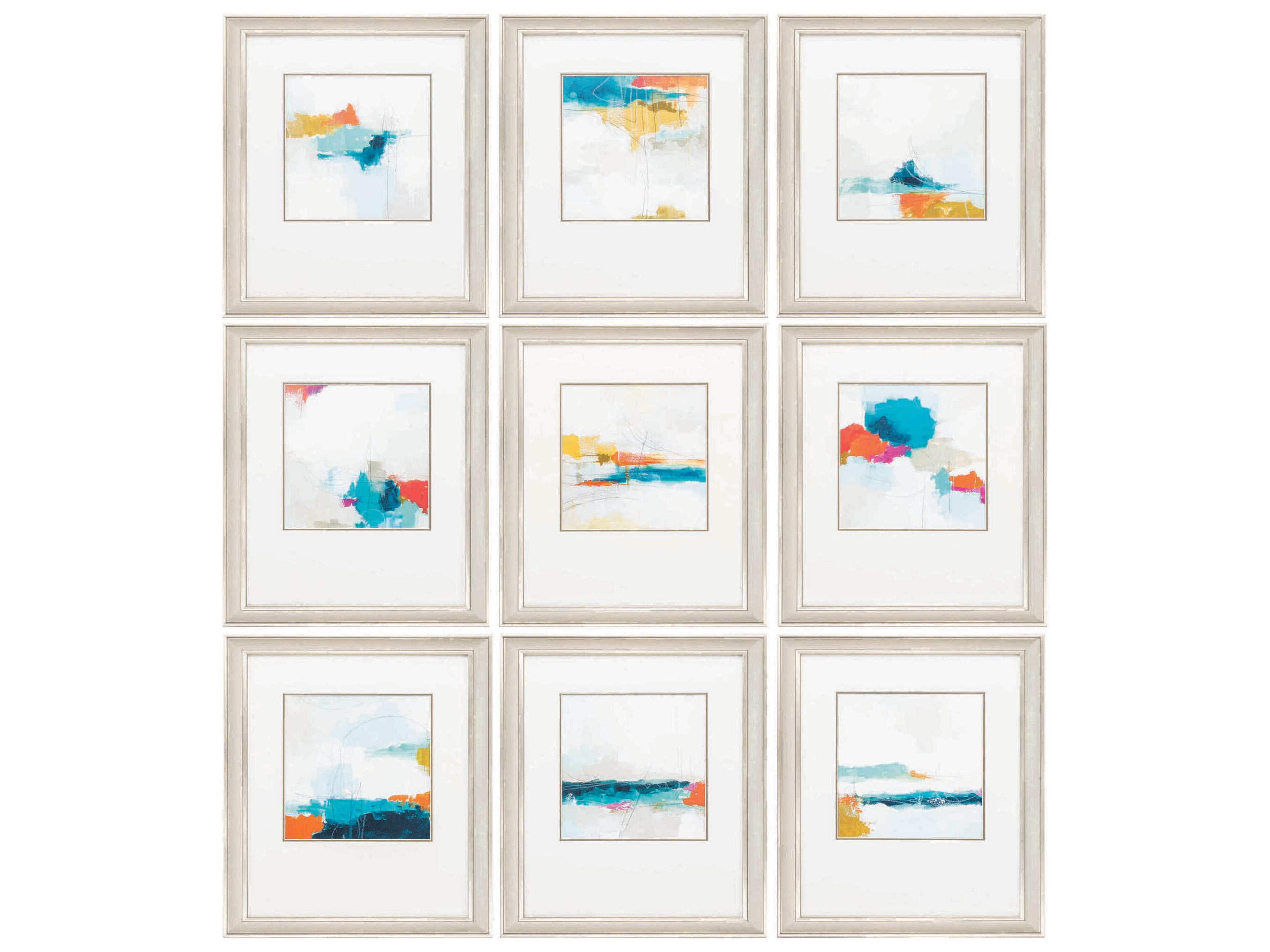 Abstract Atmospheric Wall Art Set of 9