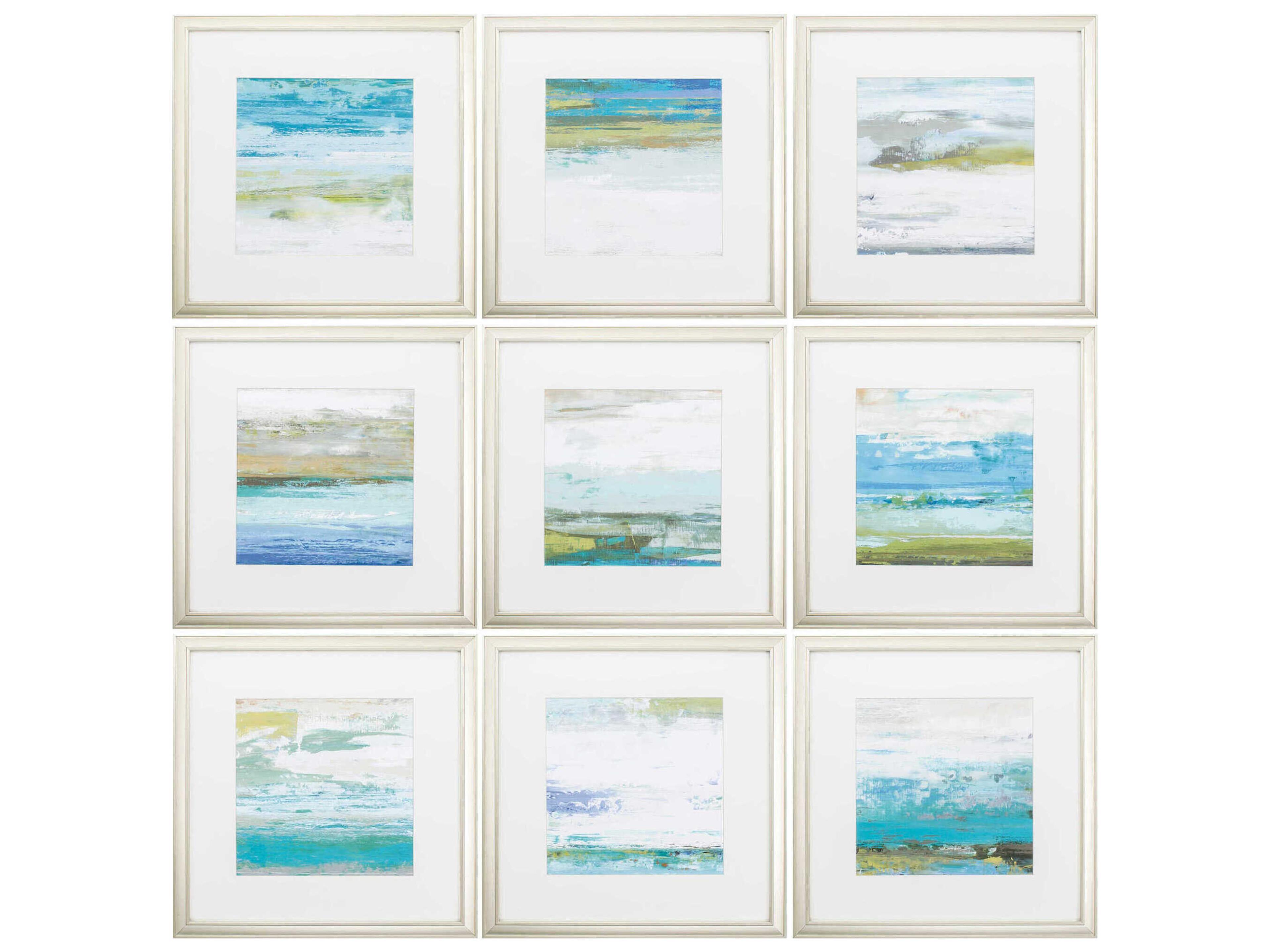 Abstract Beach Wash Wall Art Set of 9