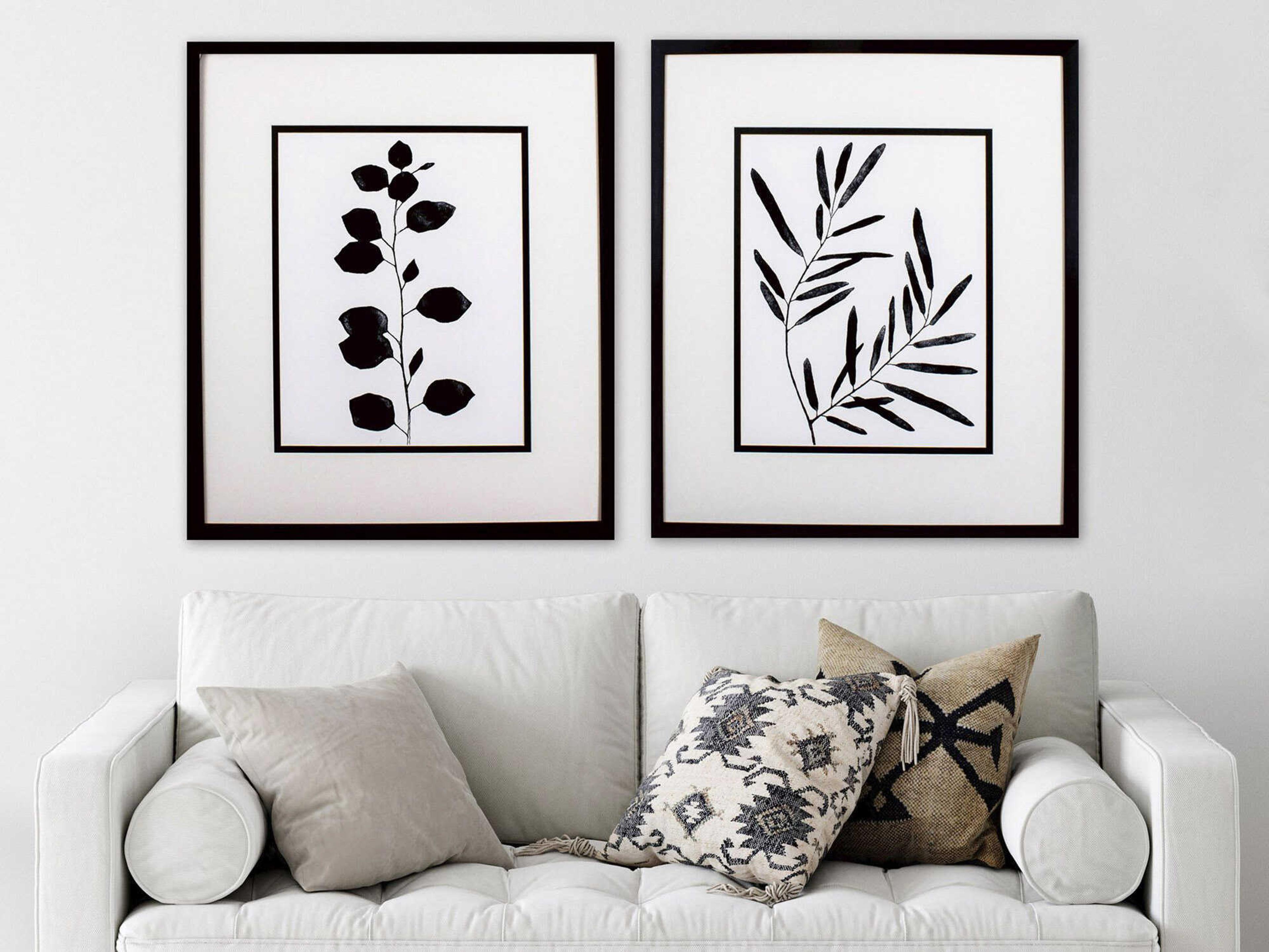 Paragon Florals Leaf Imprint Wall Art Set of 2