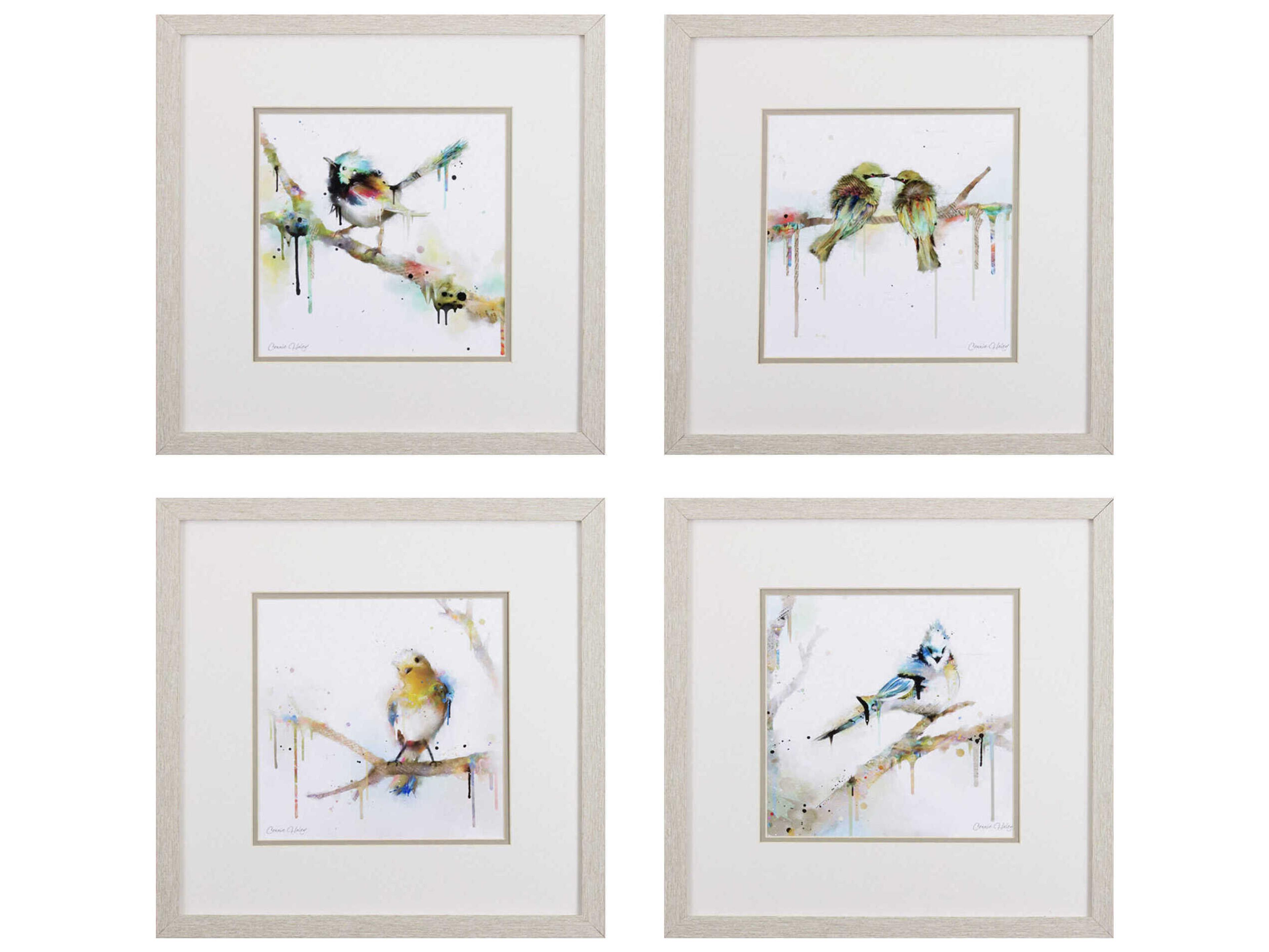 Paragon Florals Birds on Branch Wall Art Set of 4