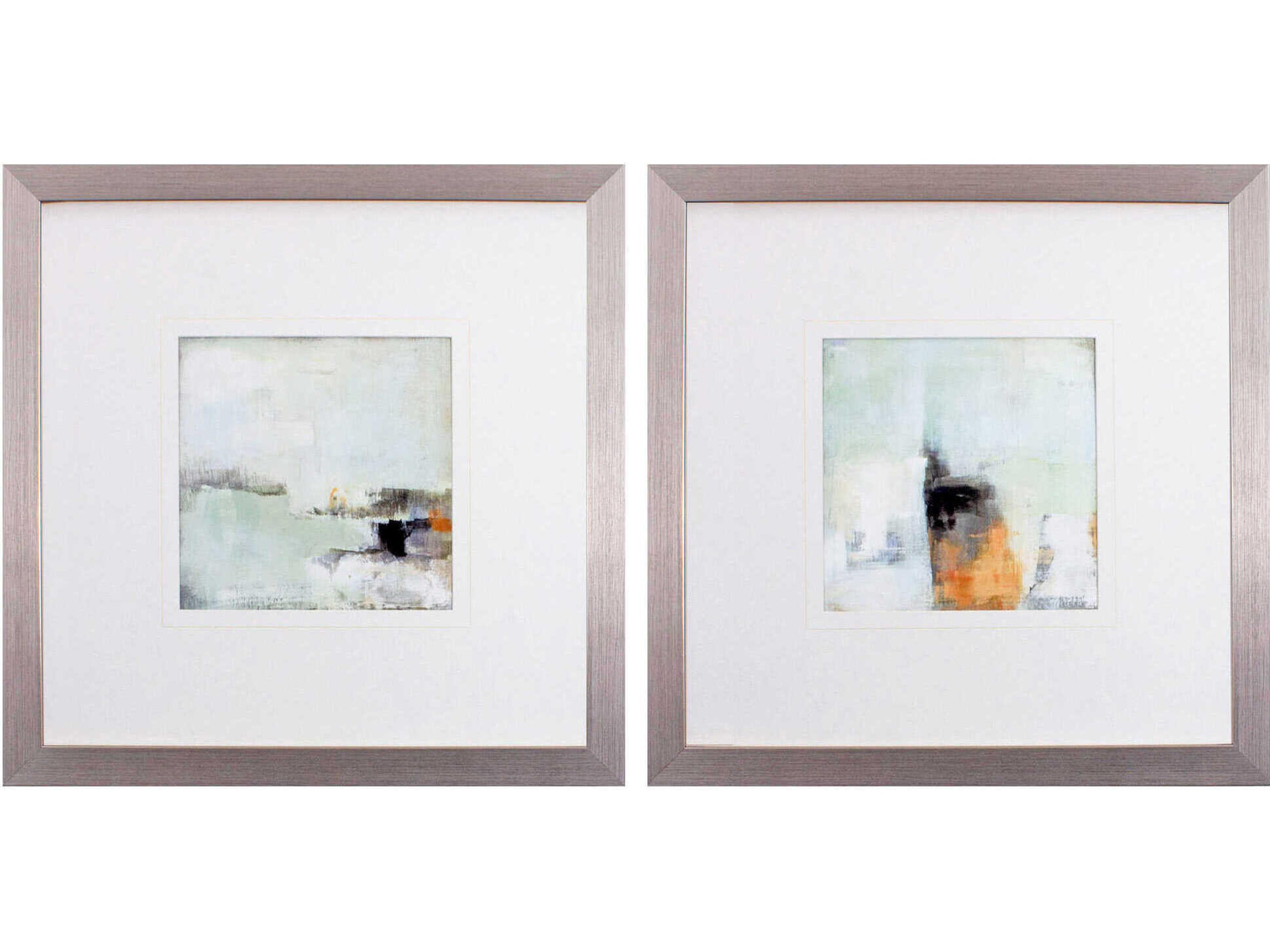 Abstract Bay View Morning Wall Art Set of 2