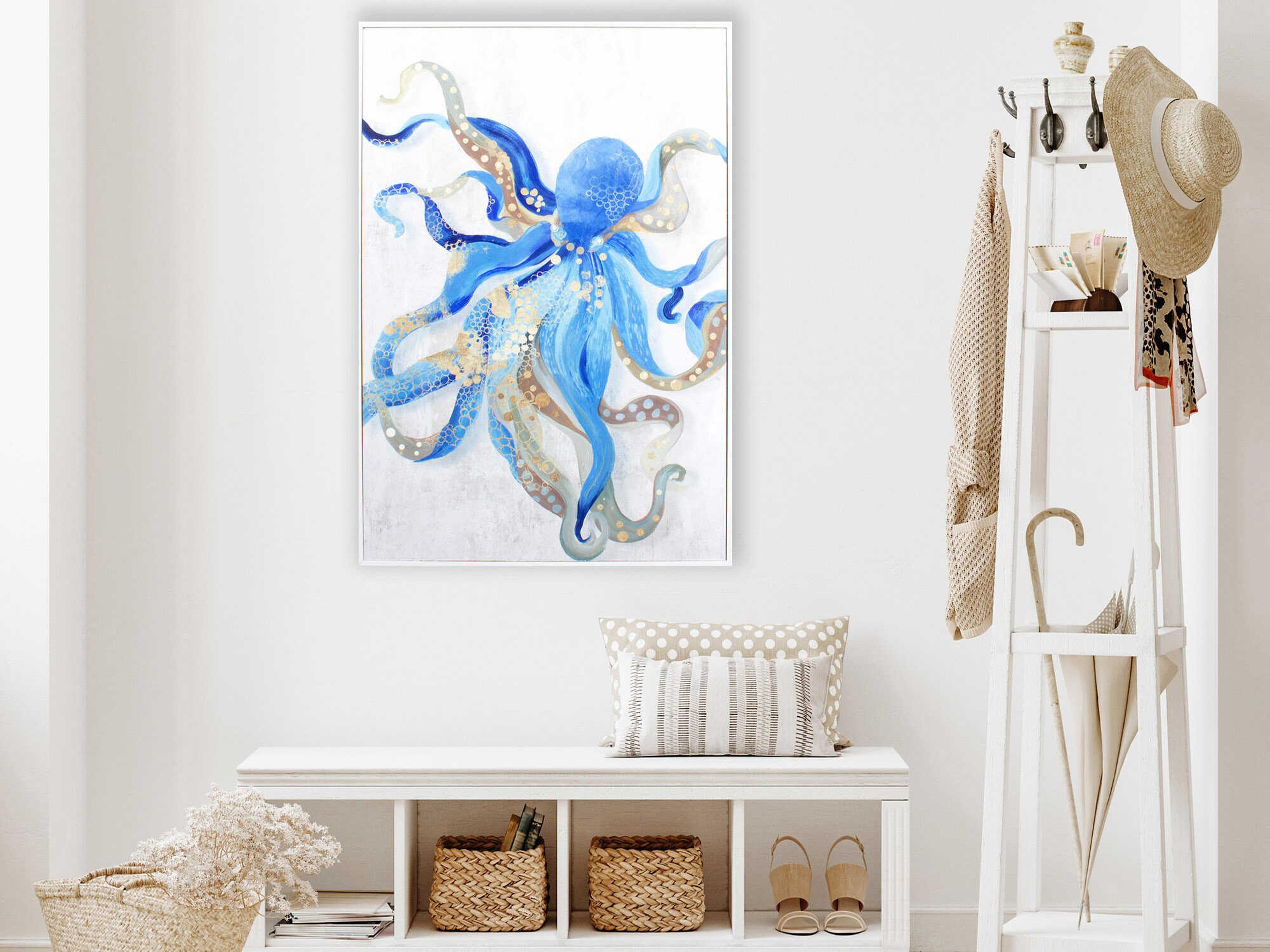 Paragon Waterside Blue Octopus Wall Art