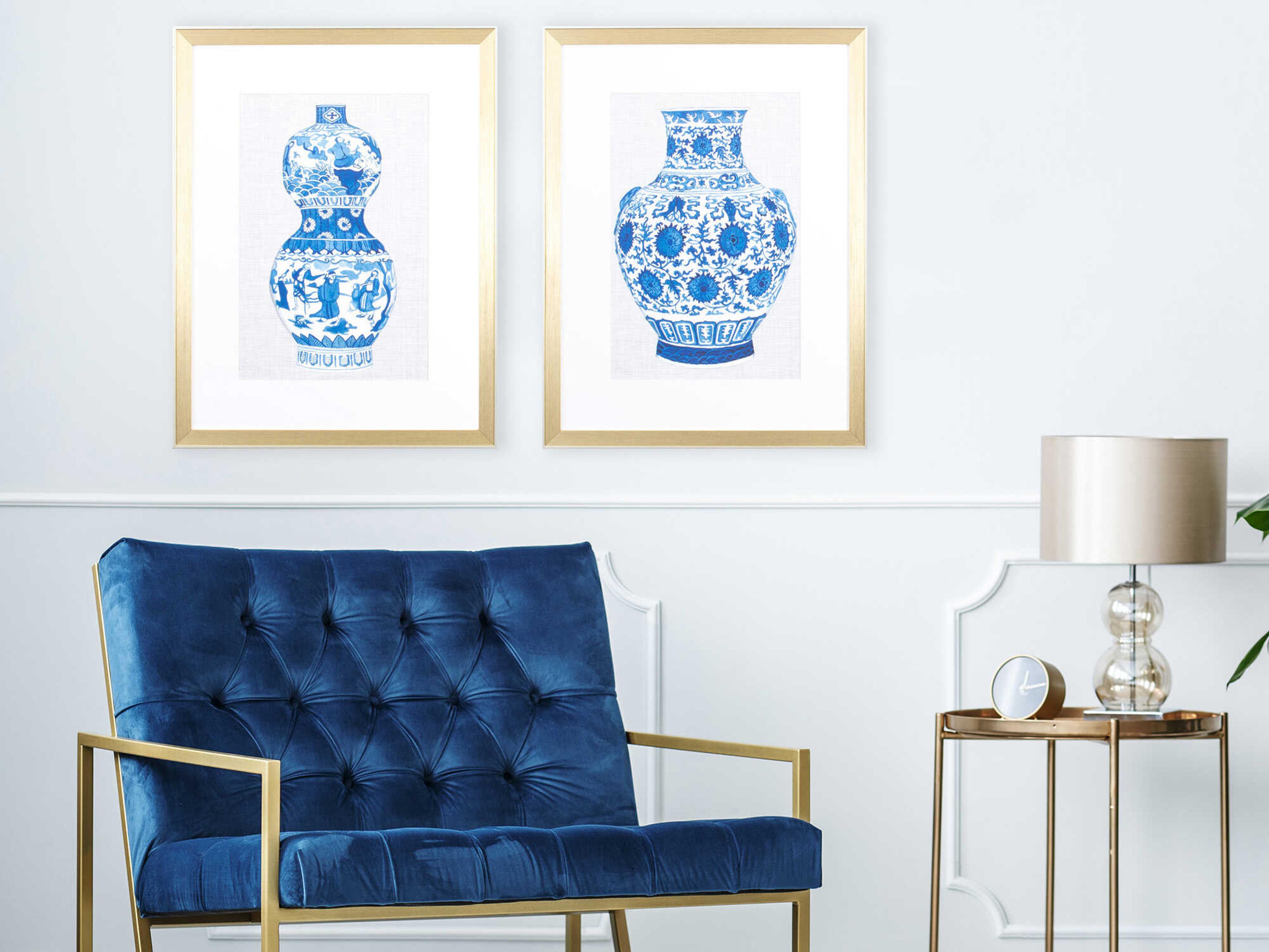 Paragon Florals Ming Vase-B Wall Art Set of 2