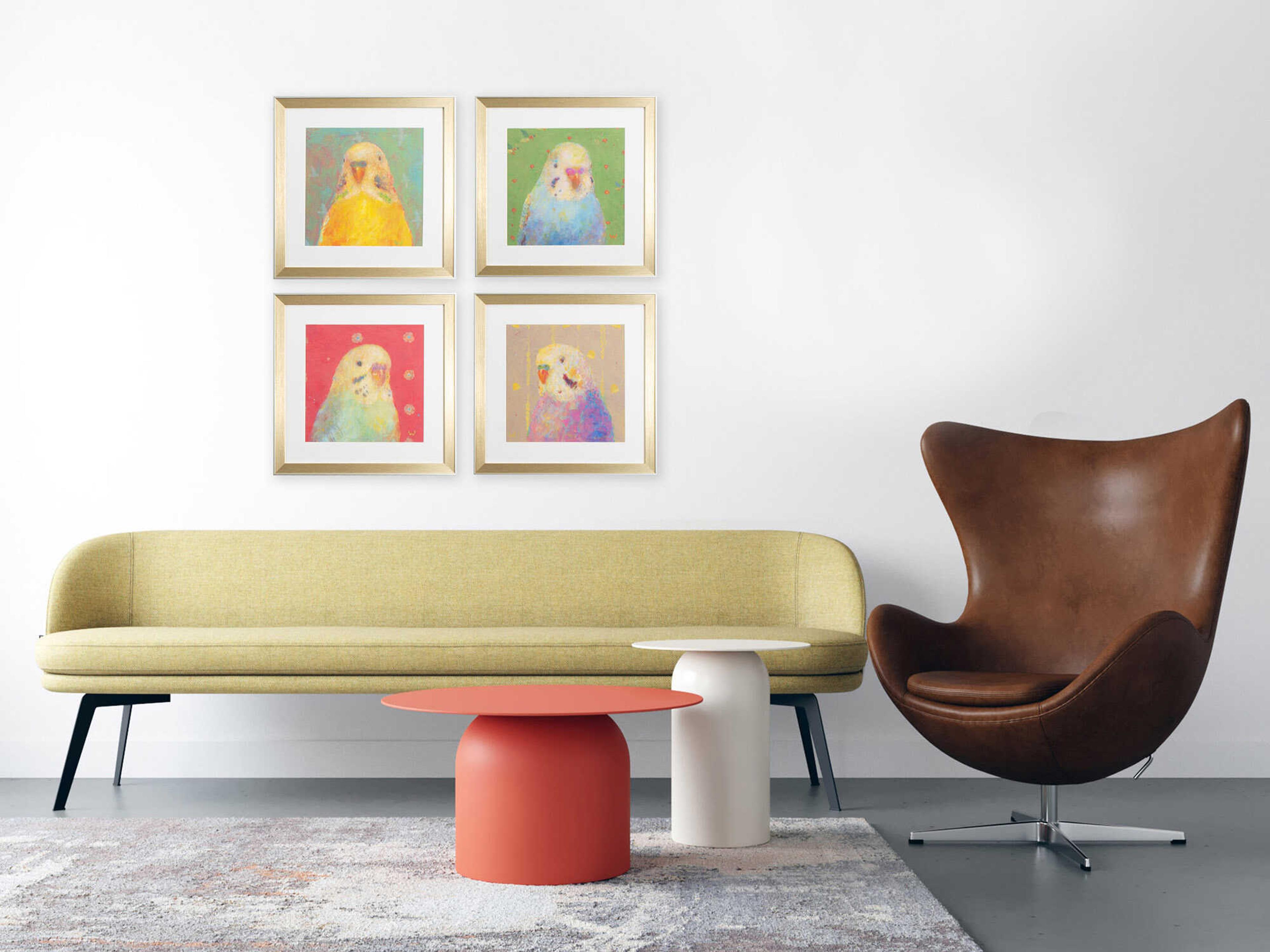 Paragon Florals Colorful Bird-A Wall Art Set of 4