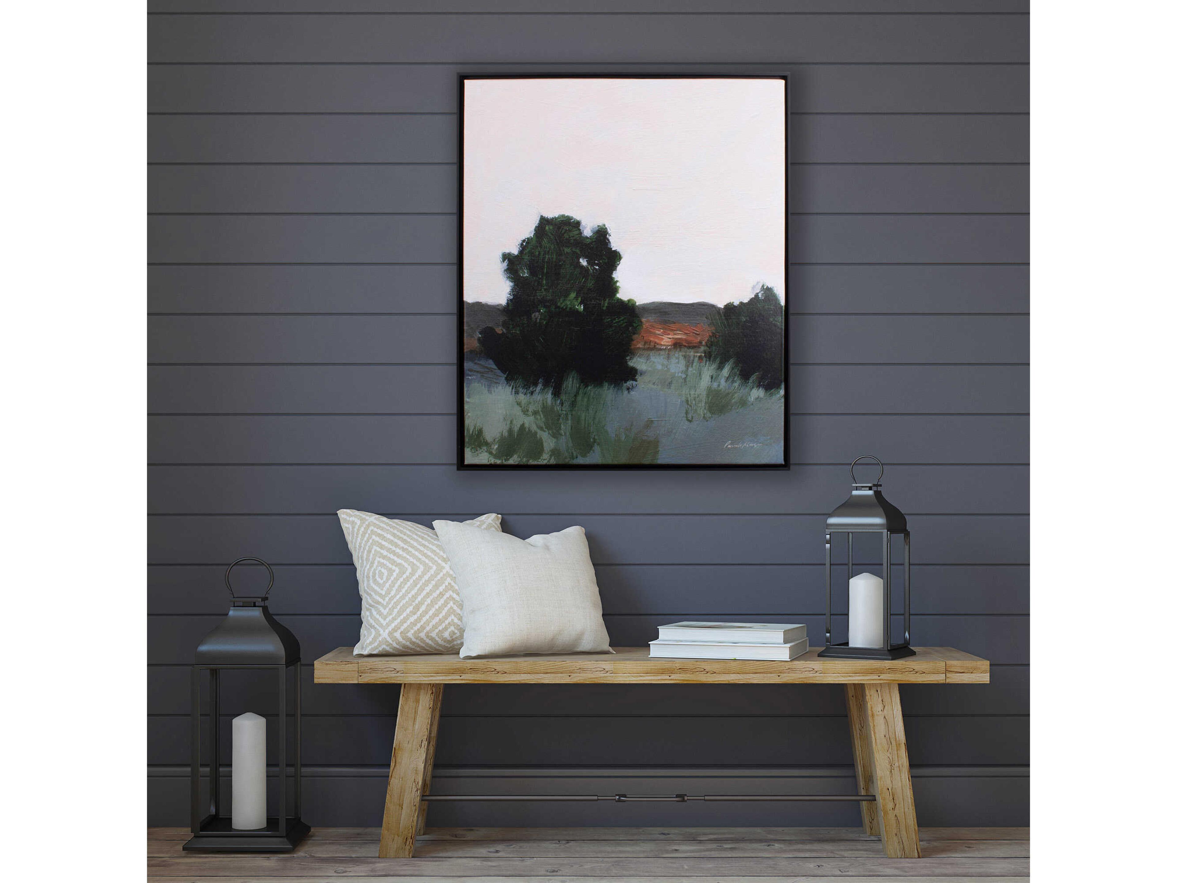 Paragon Landscapes Desert Green-I Canvas Wall Art