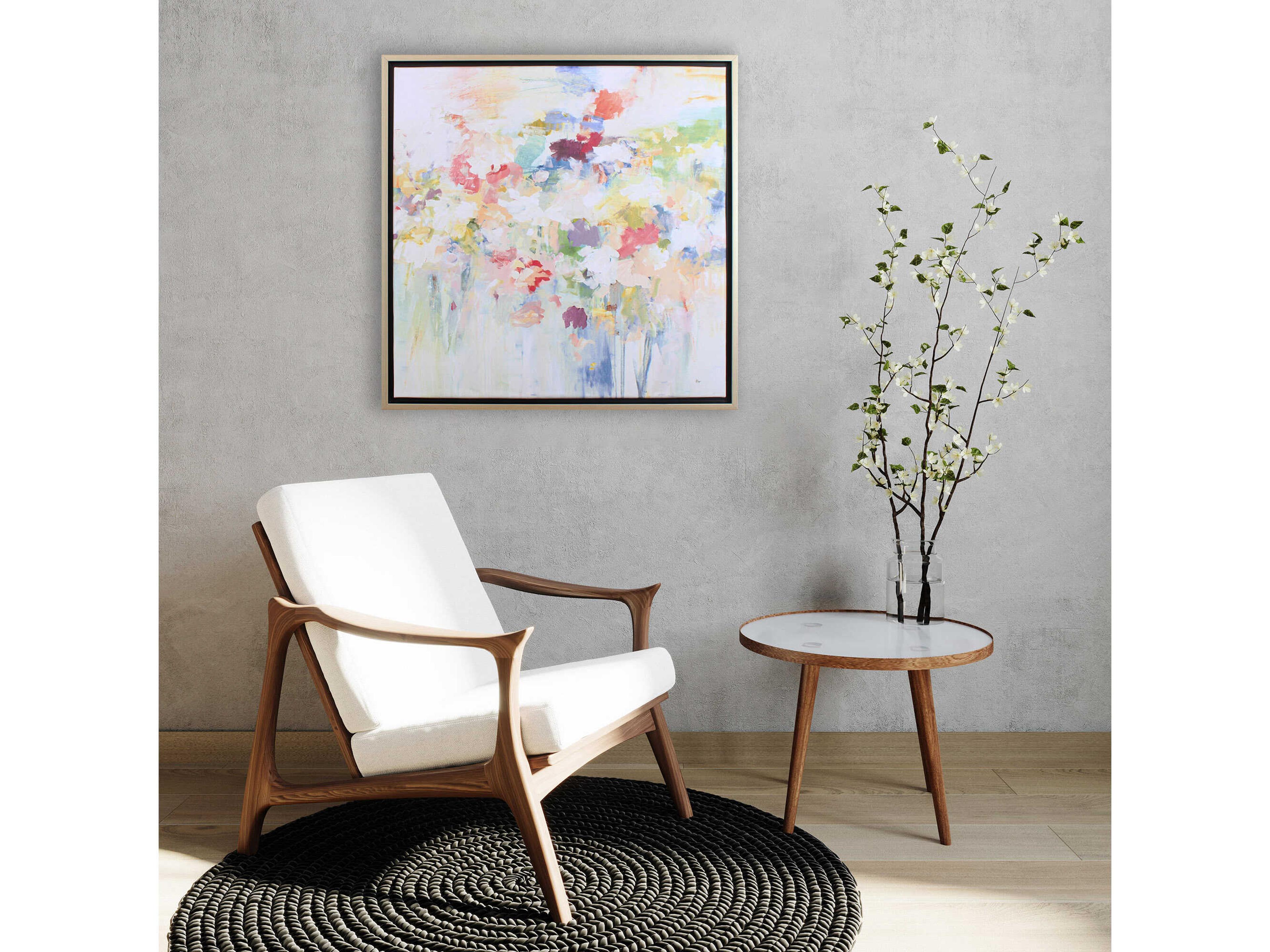 Paragon Florals Floral Burst Abstract Canvas Wall Art