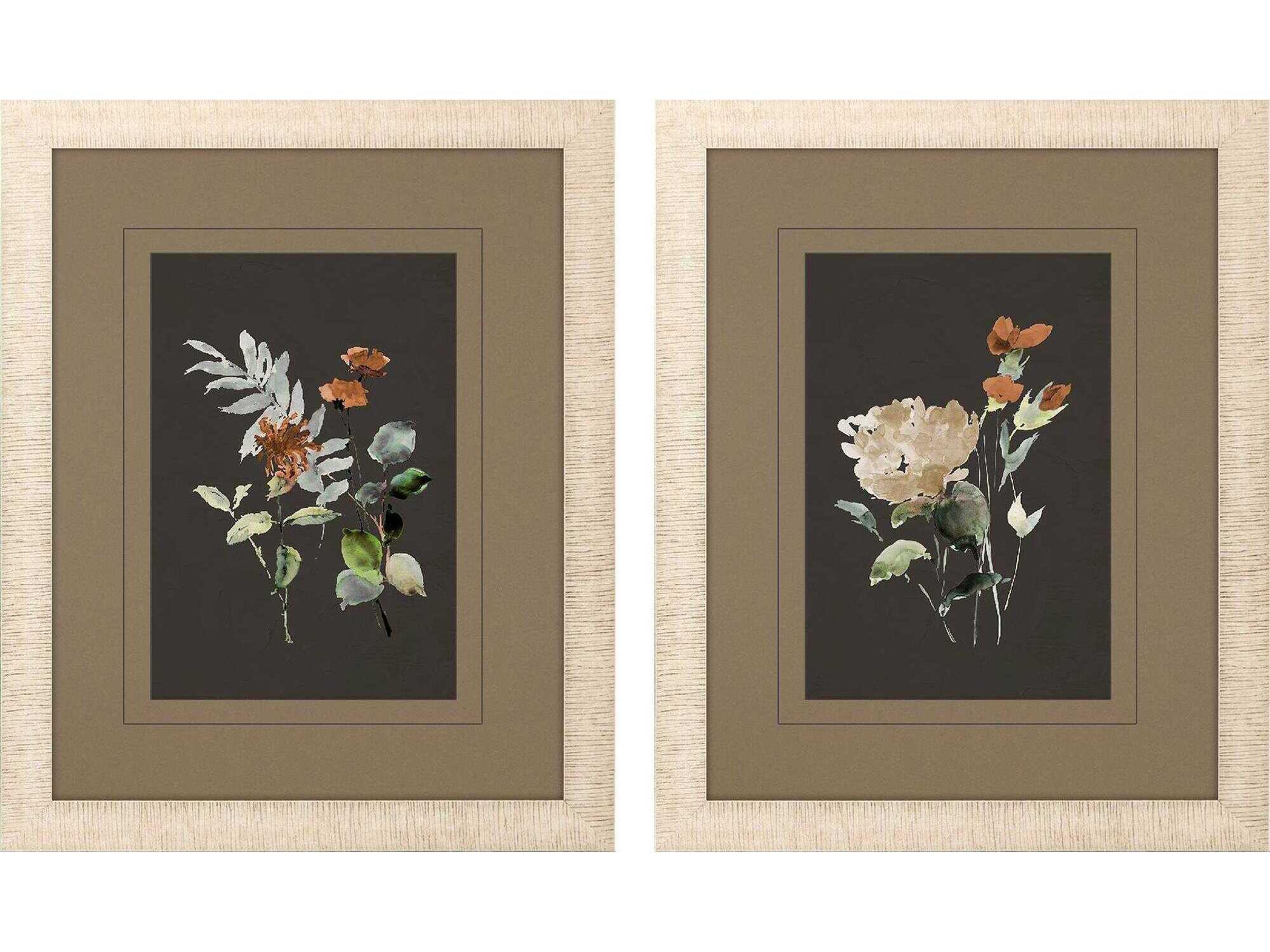 Paragon Florals Elegant Wildflowers Wall Art Set of 2