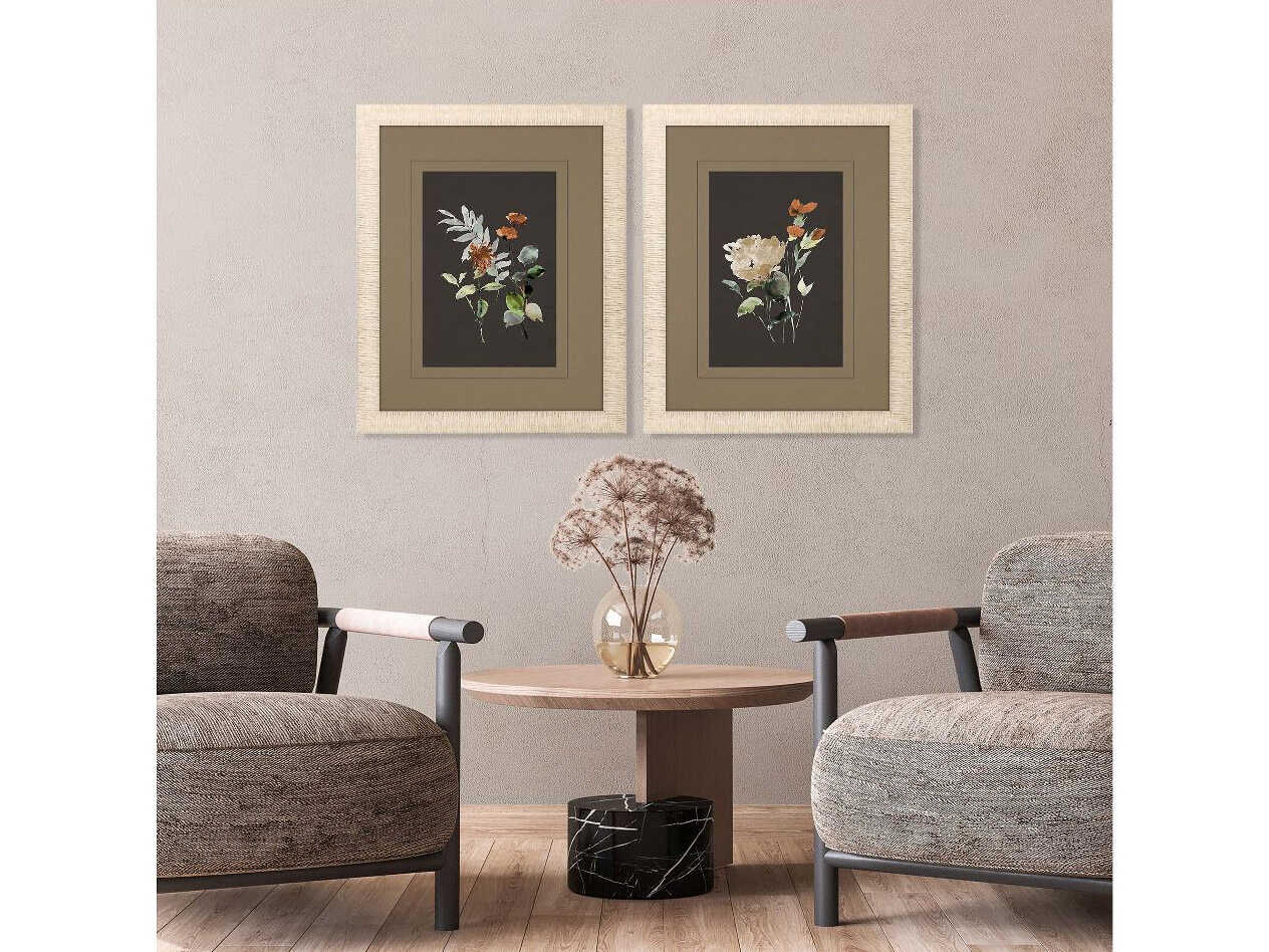Paragon Florals Elegant Wildflowers Wall Art Set of 2