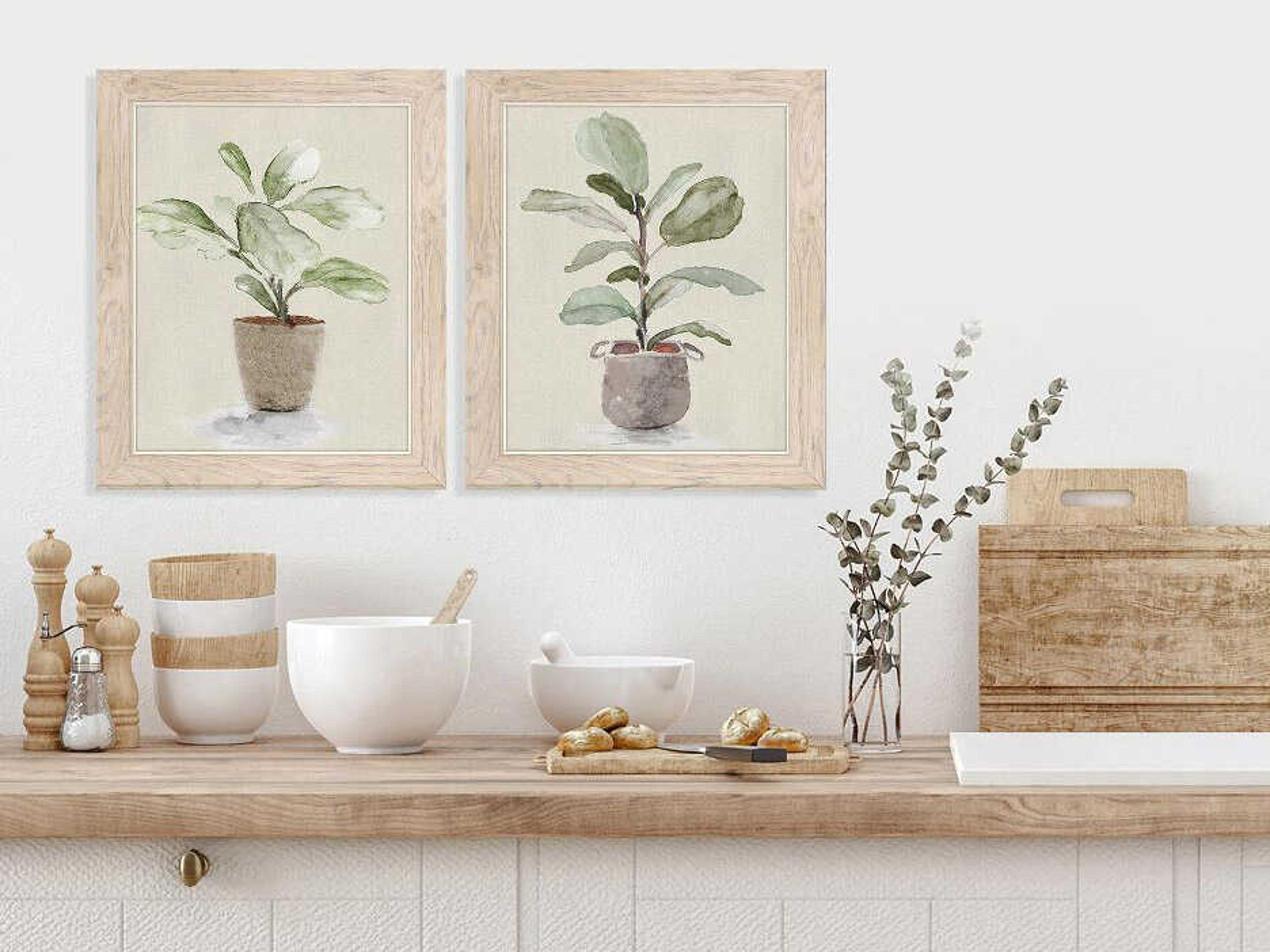 Paragon Florals Fiddle Fig Tree Wall Art Set of 2