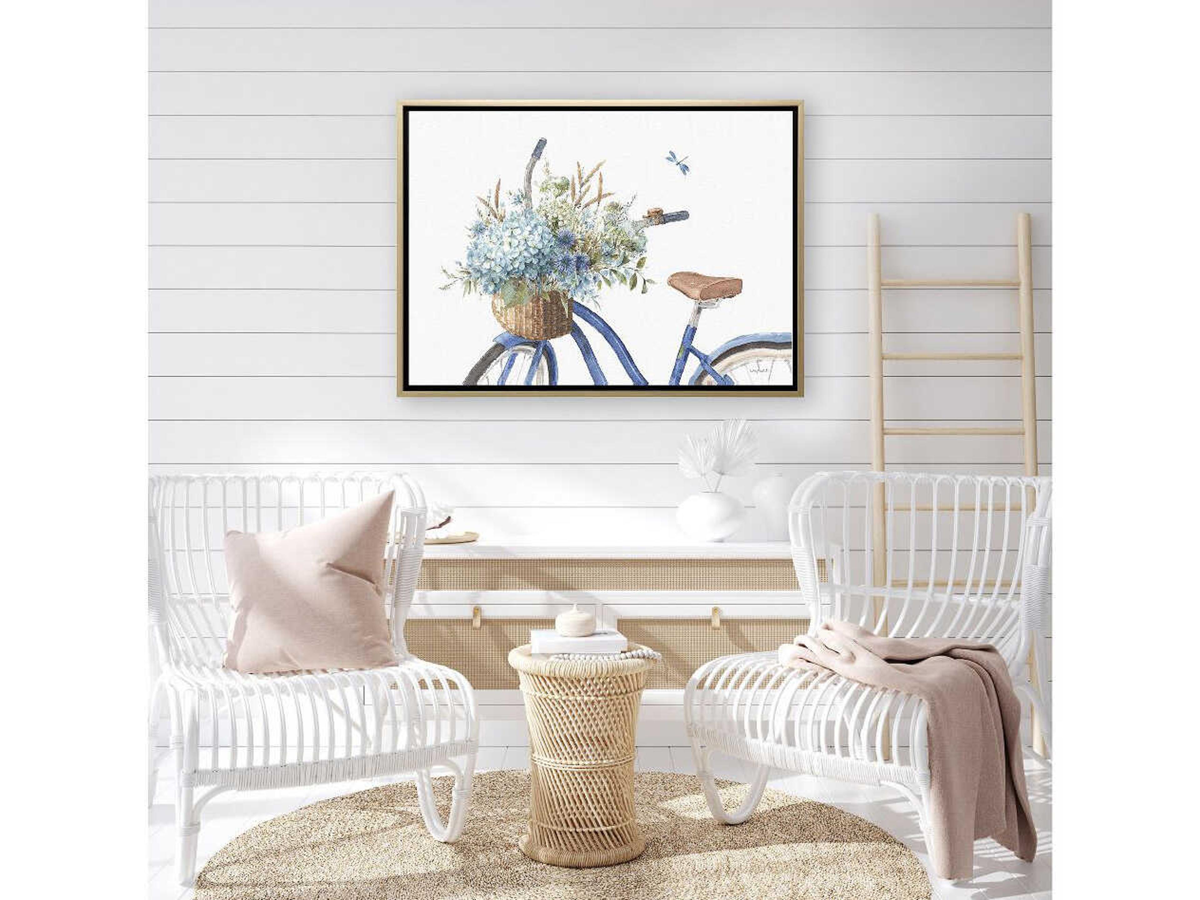 Paragon Farmhouse Bohemian Blue Canvas Wall Art