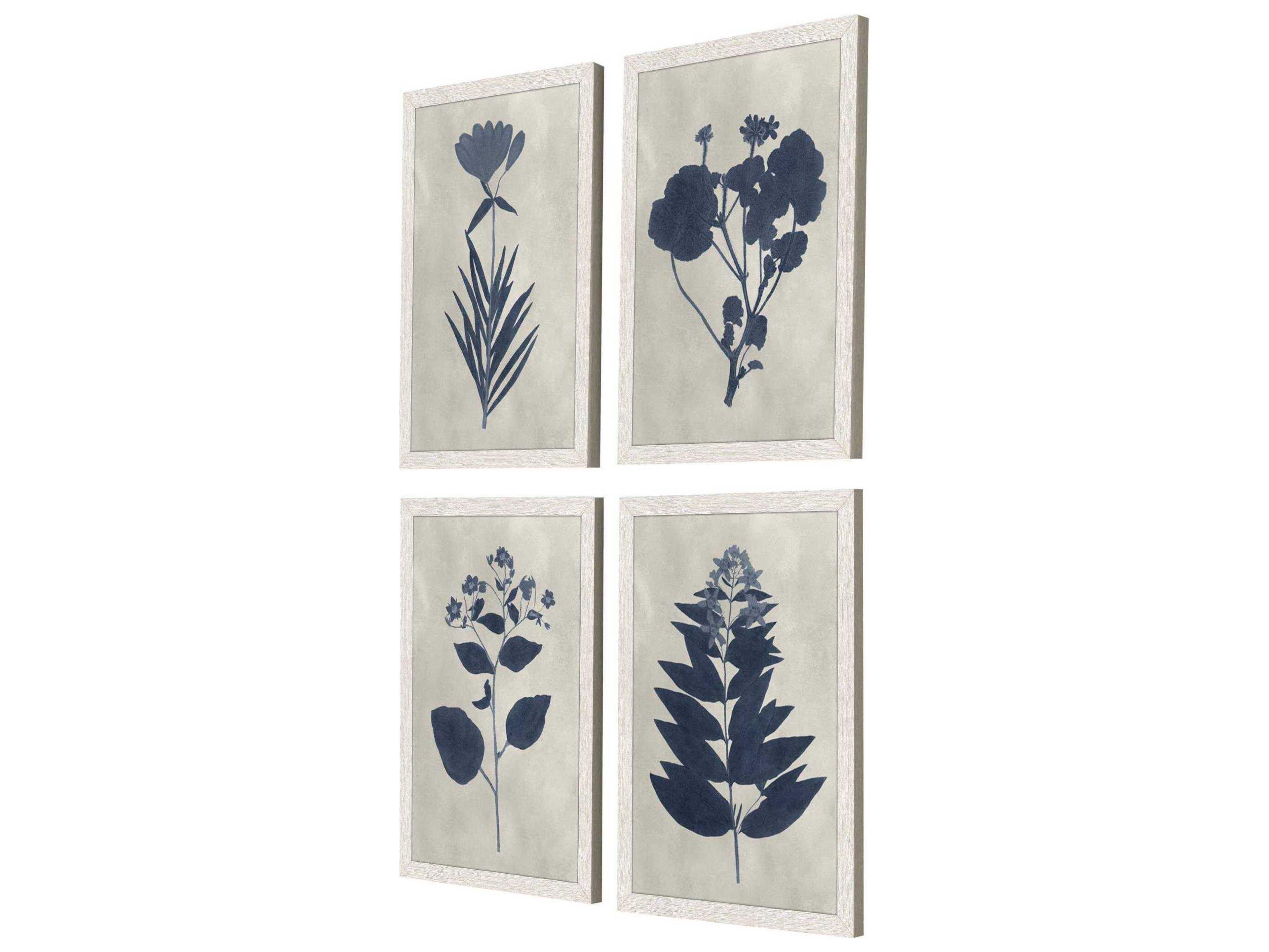 Paragon Florals Pressed Flower-I Wall Art Set of 4