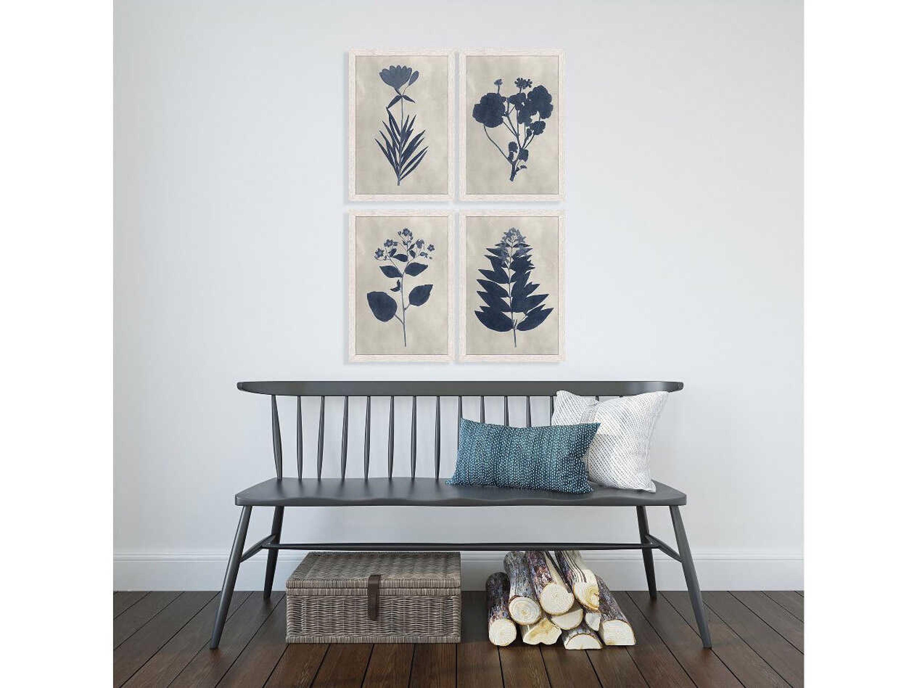 Paragon Florals Pressed Flower-I Wall Art Set of 4