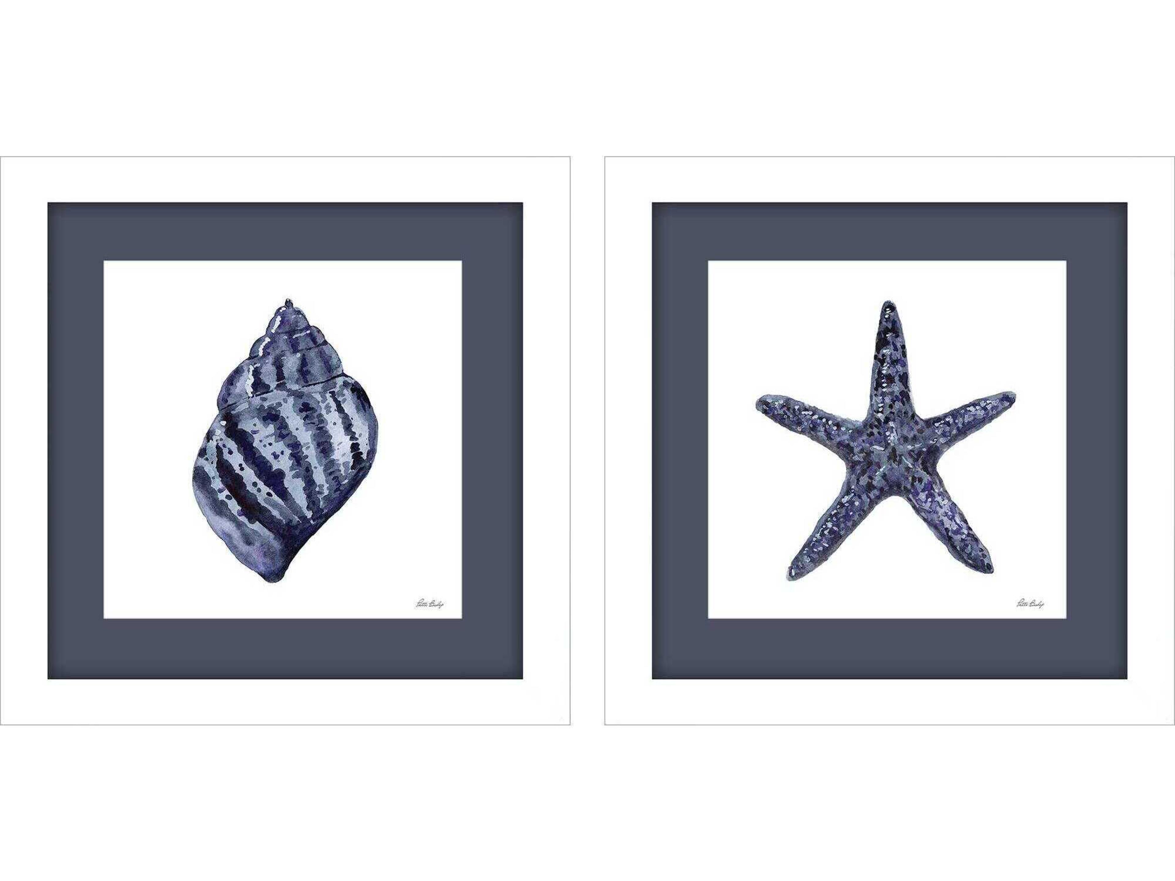 Waterside In the Blue Too Wall Art Set of 2