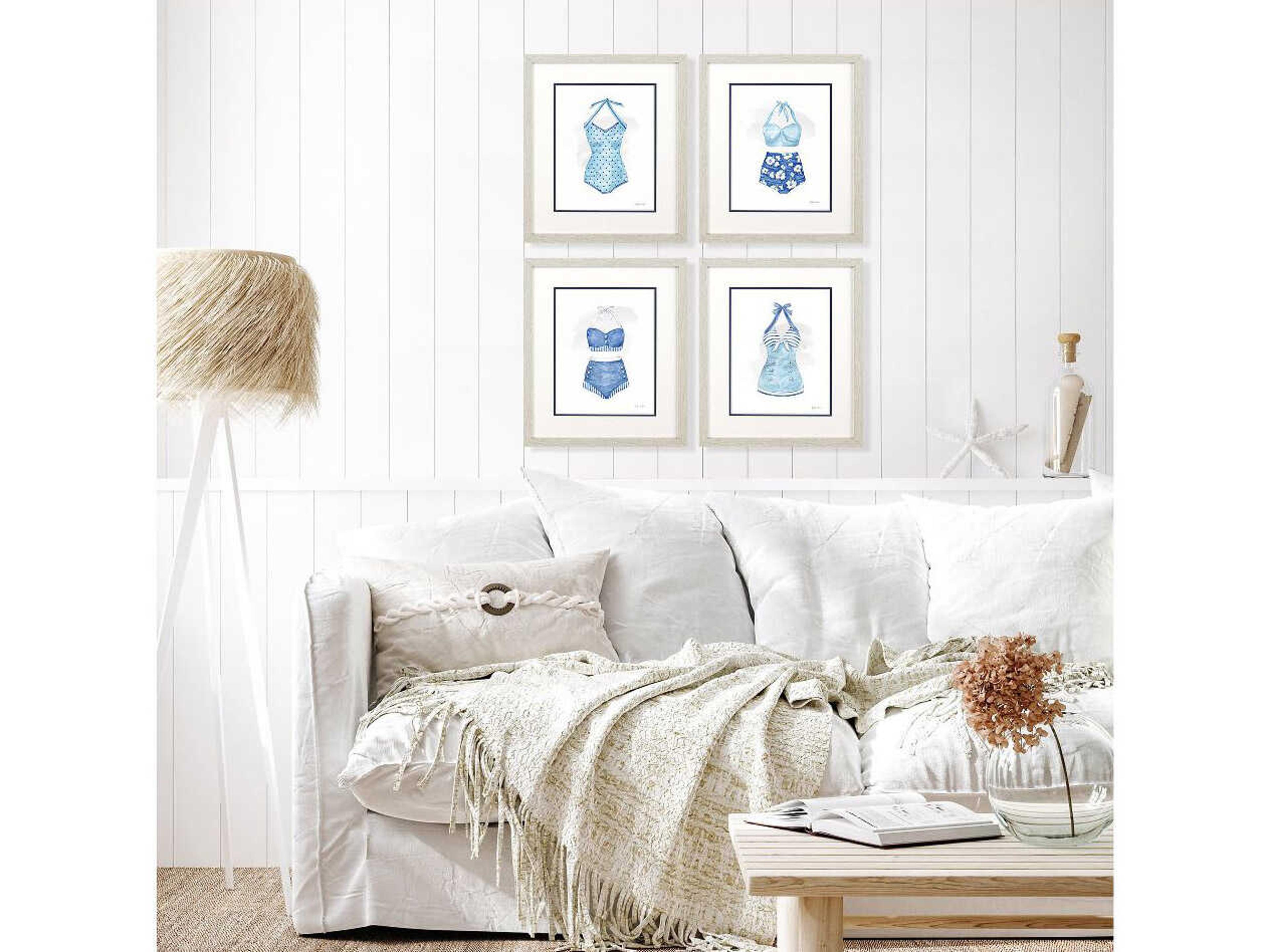 Paragon Waterside Cottage at the Cape Wall Art Set of 4
