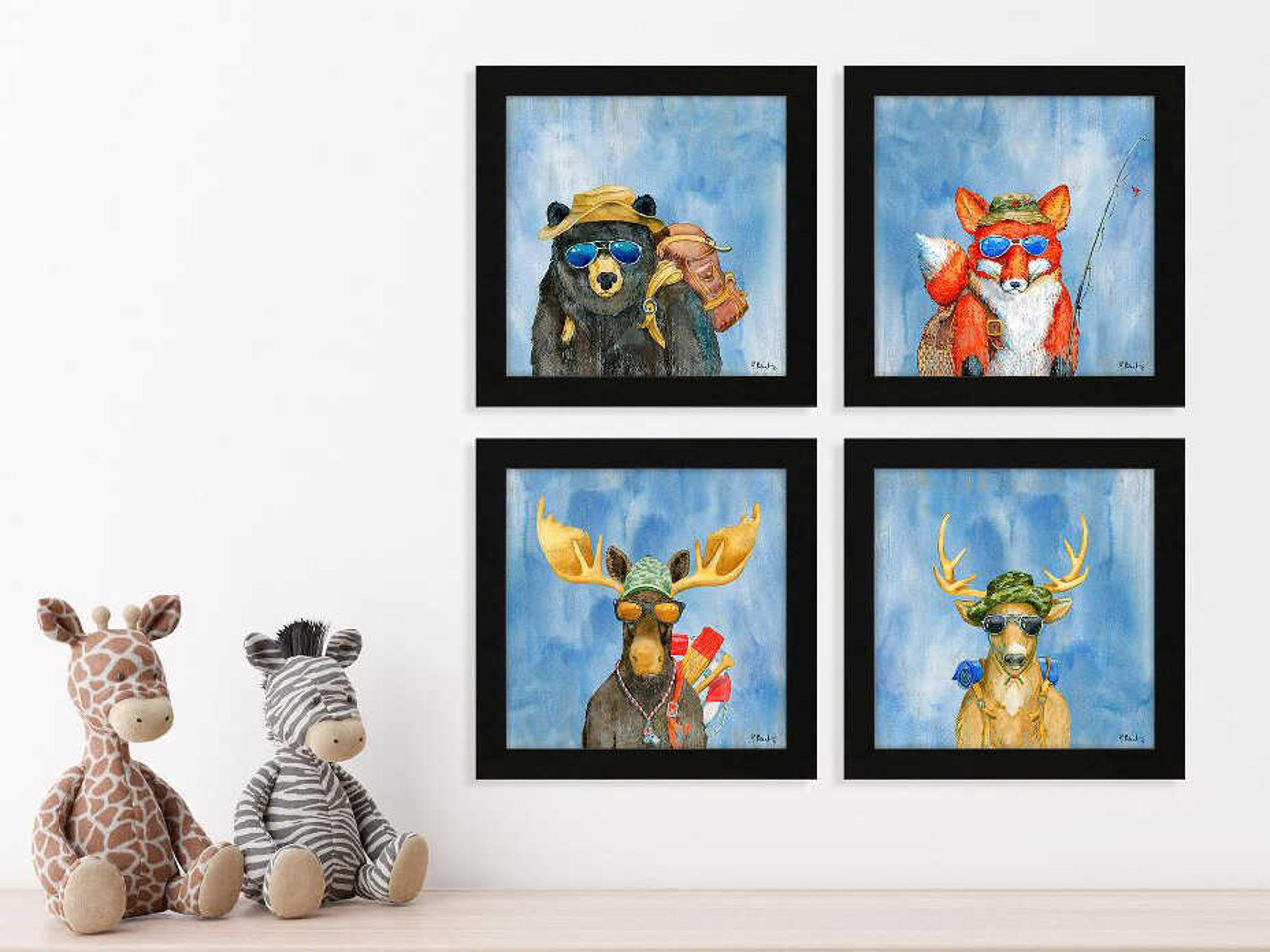 Paragon Animals Scout Camp Wall Art Set of 4