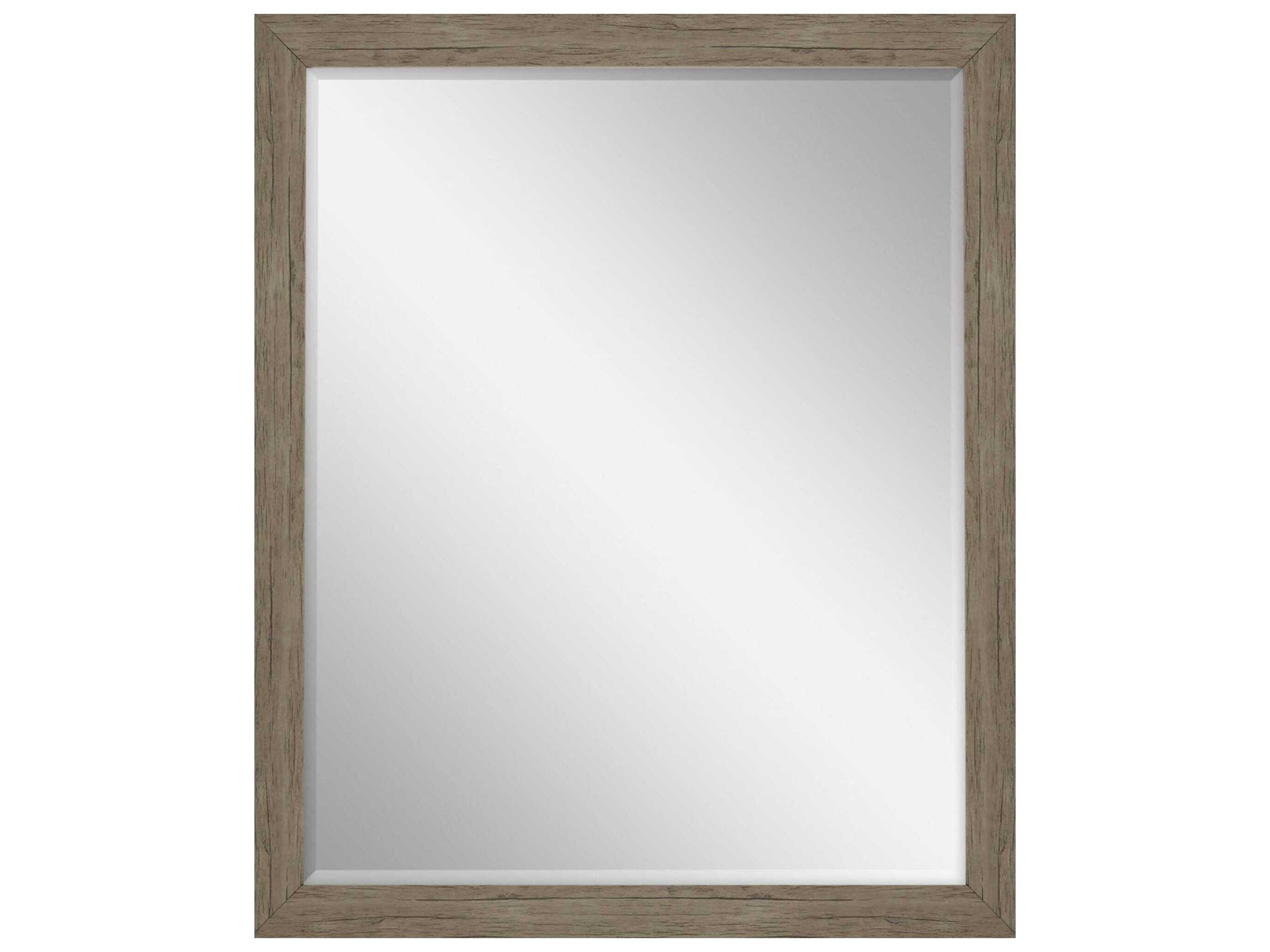 Brown Rectangular Wall Mirror