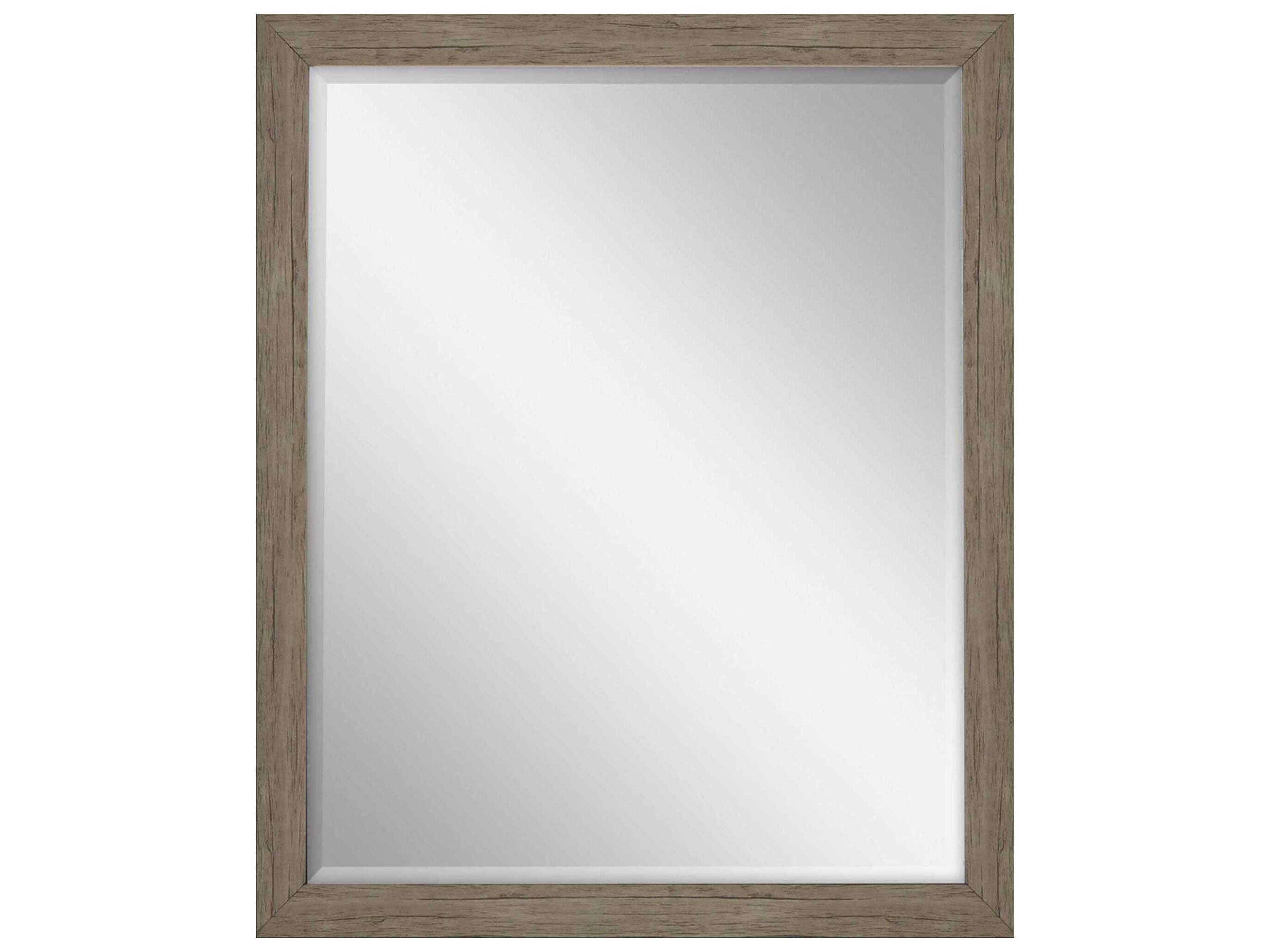 Brown Rectangular Wall Mirror