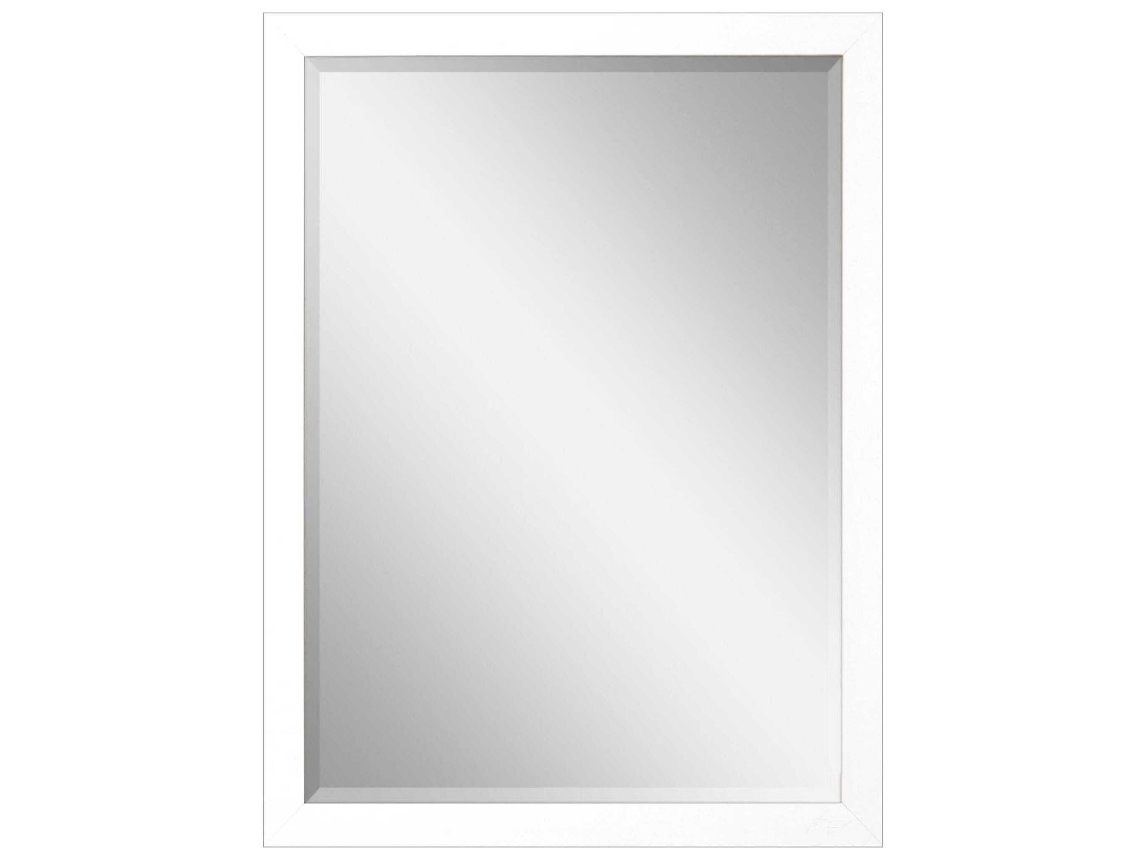 White Rectangular Wall Mirror