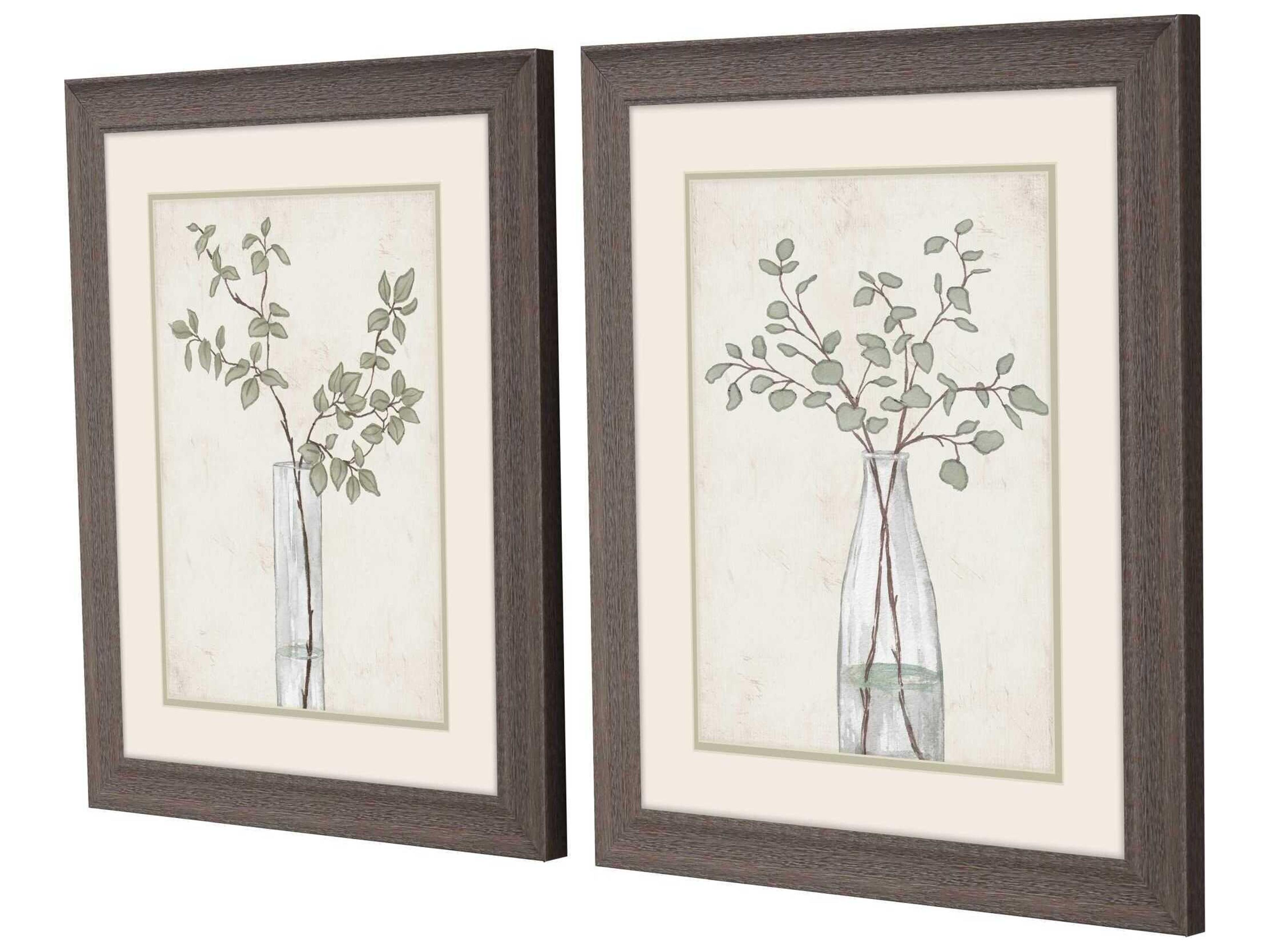Paragon Florals Serenity Leaves Wall Art Set of 2