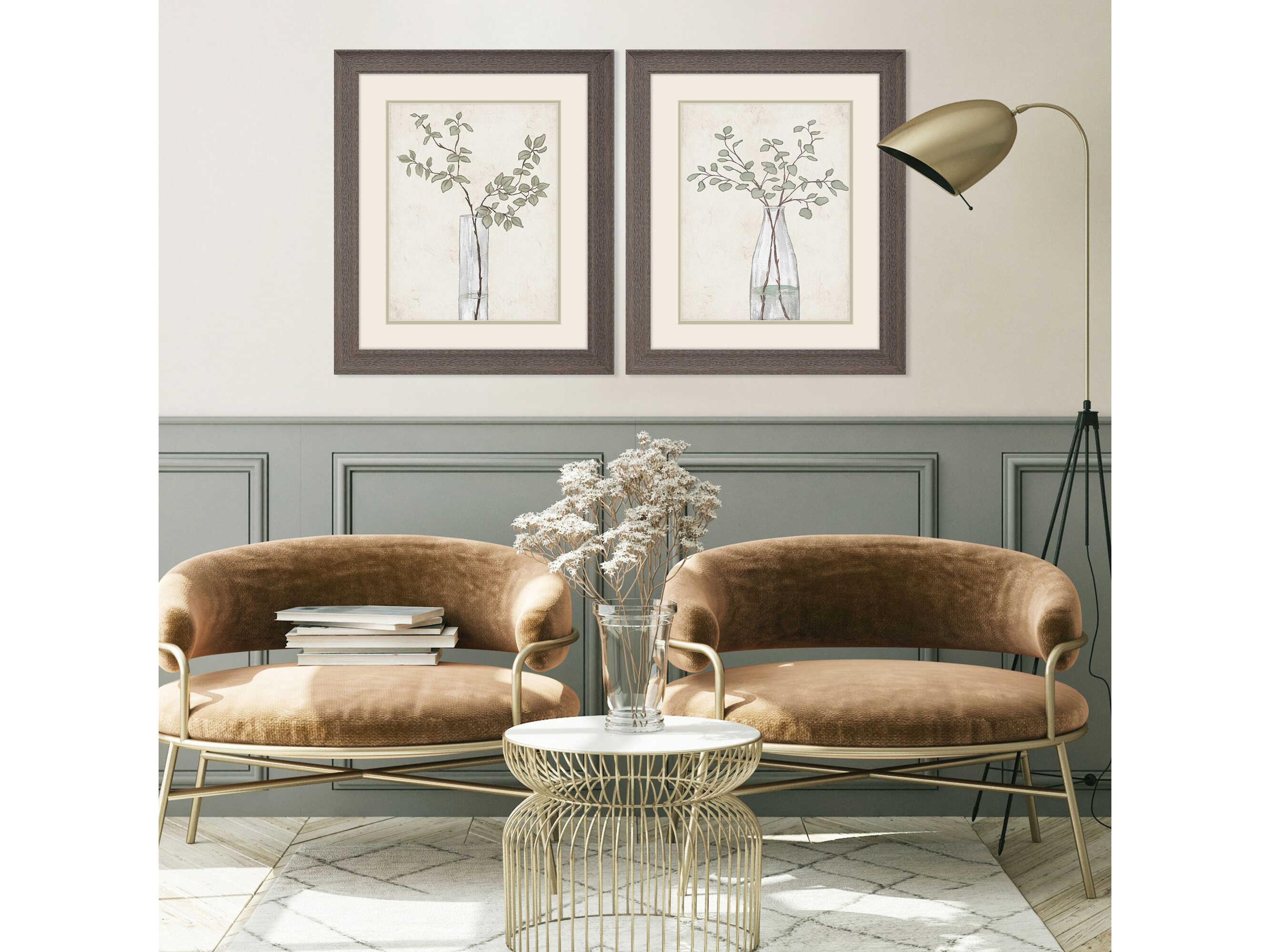 Paragon Florals Serenity Leaves Wall Art Set of 2