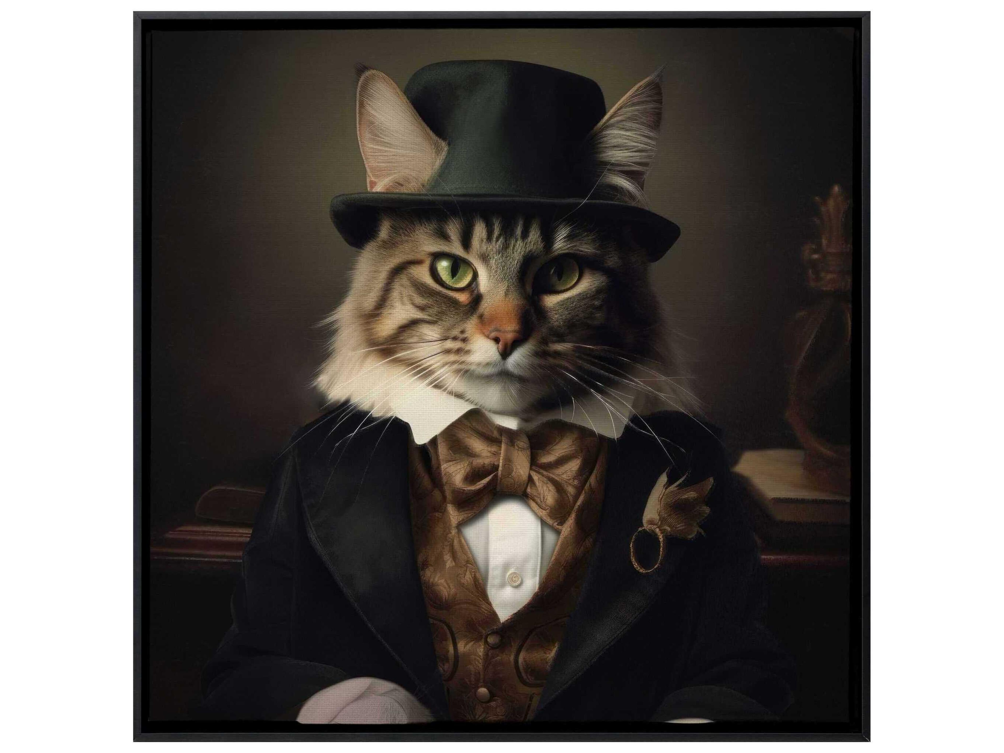 Paragon Animals Charming Cat Canvas Wall Art