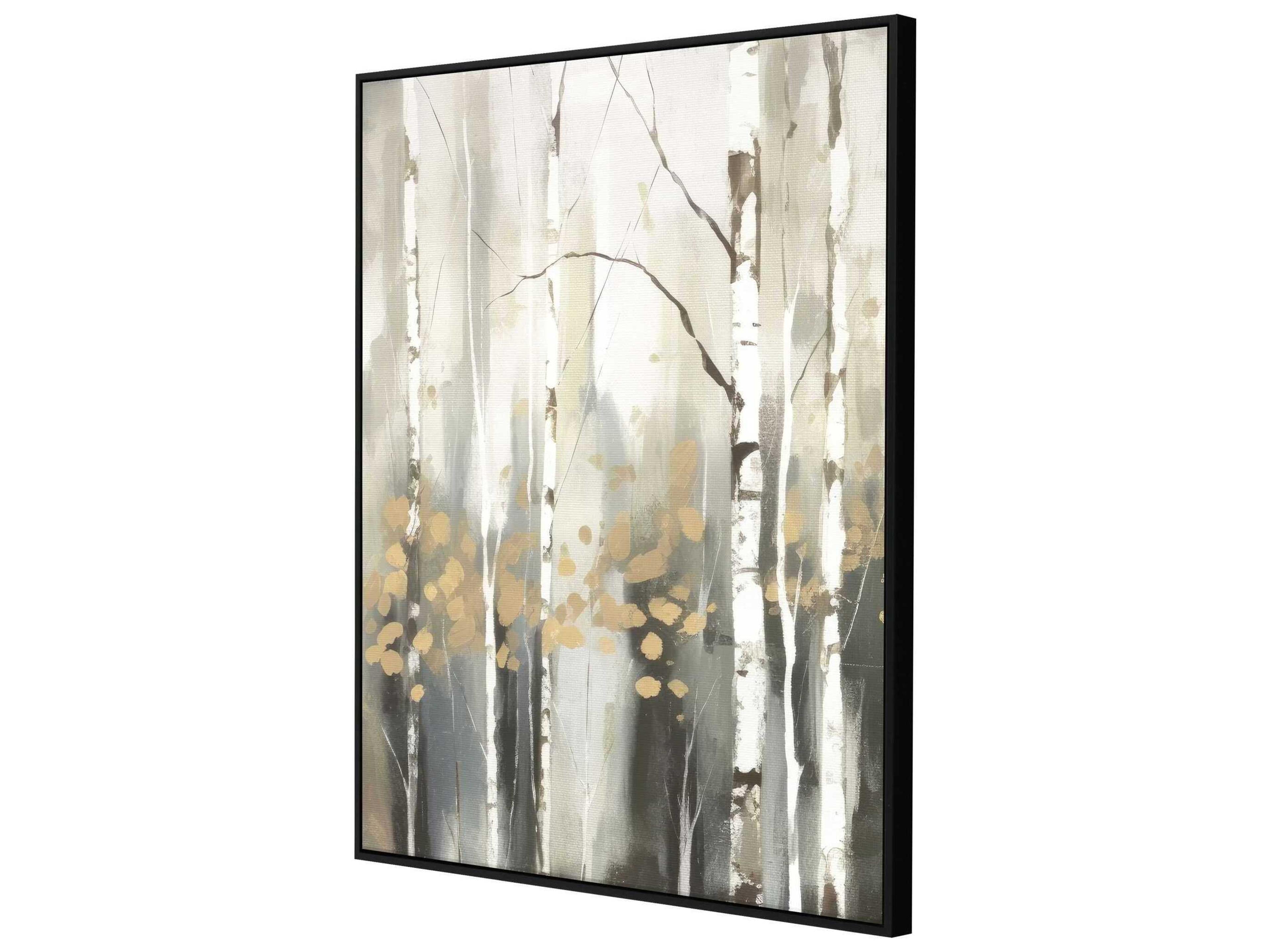 Paragon Landscapes Birch Silhouette-IV Canvas Wall Art