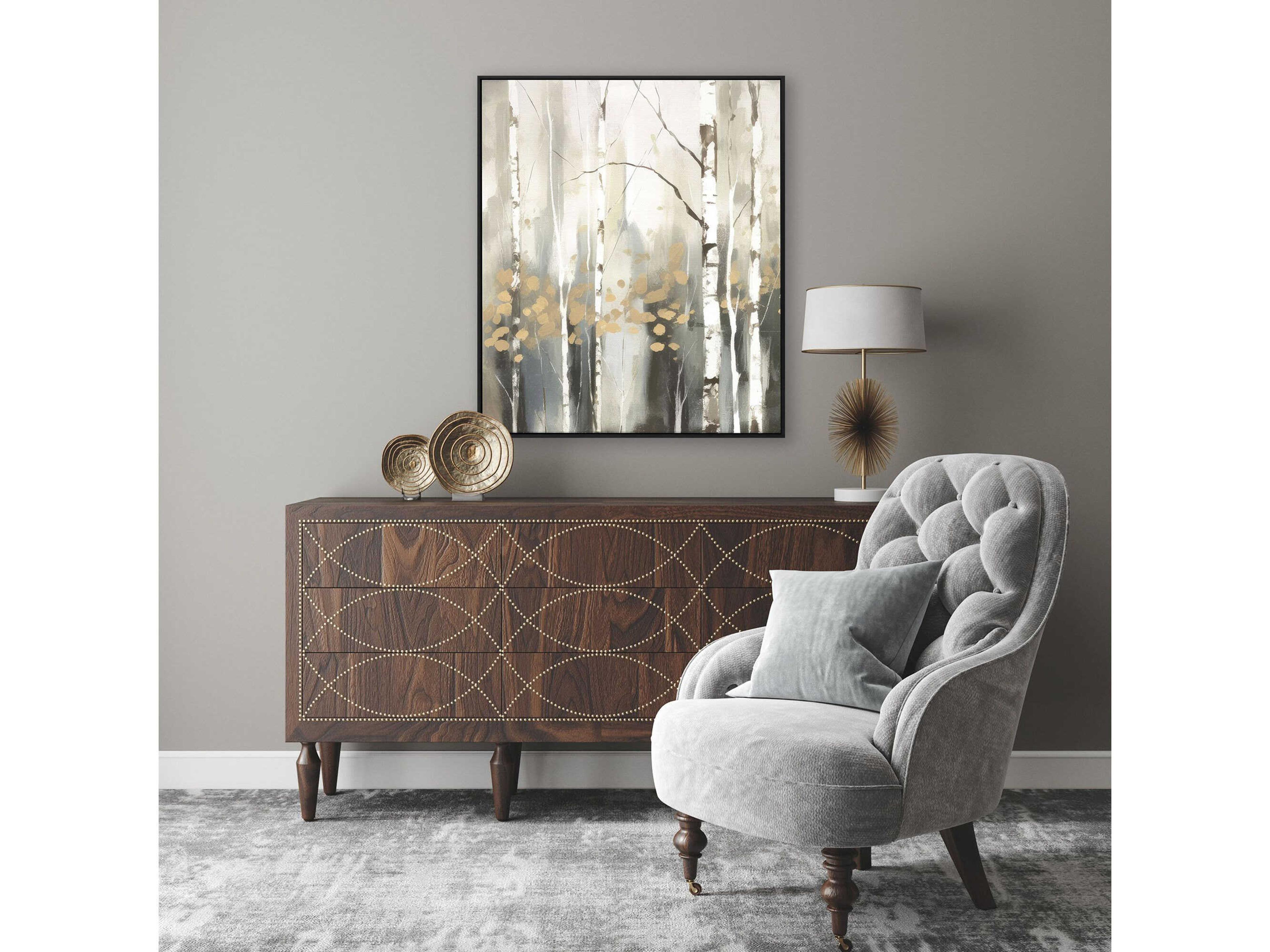 Paragon Landscapes Birch Silhouette-IV Canvas Wall Art