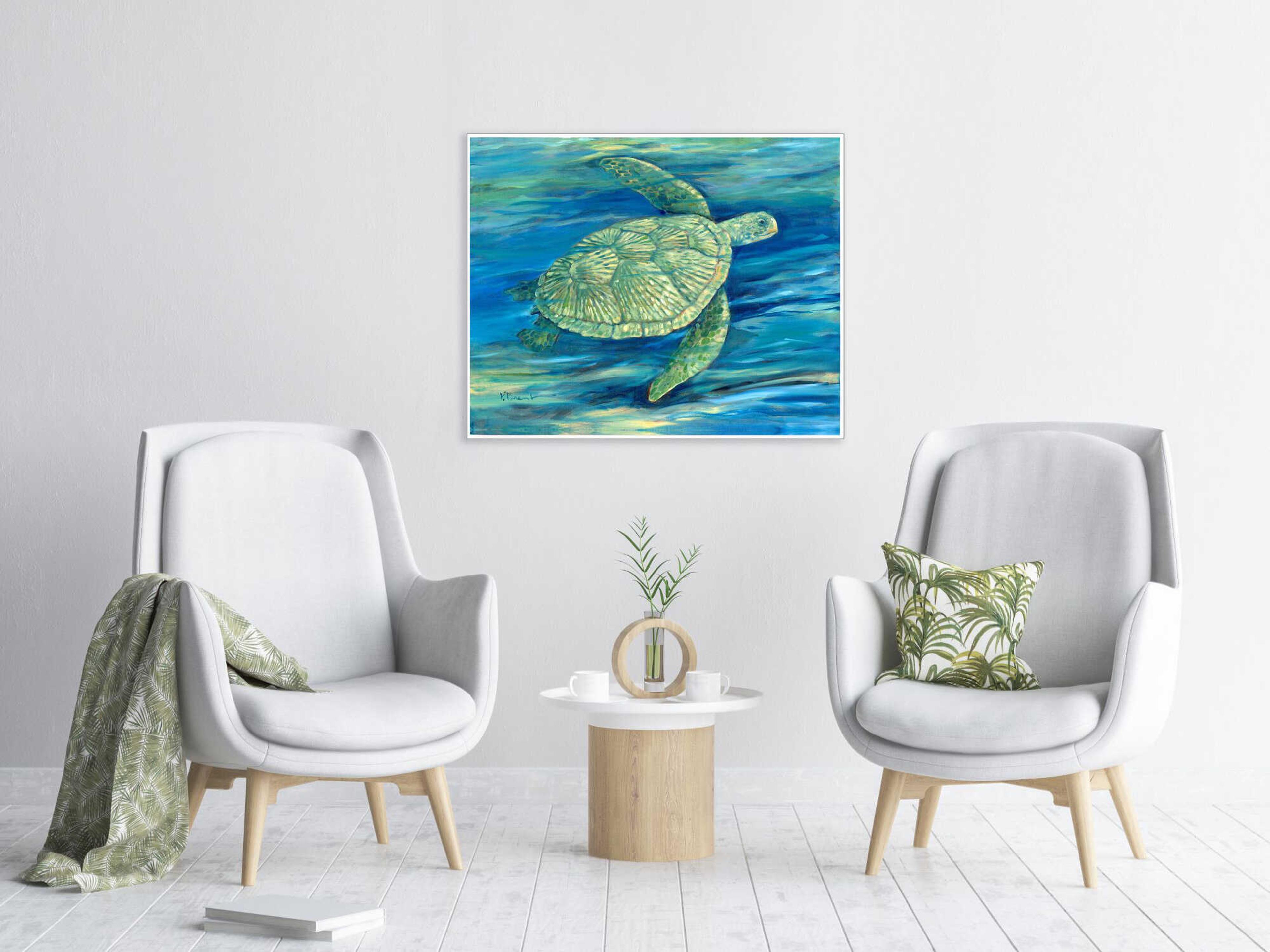 Paragon Animals Lagoon Turtle-III Canvas Wall Art