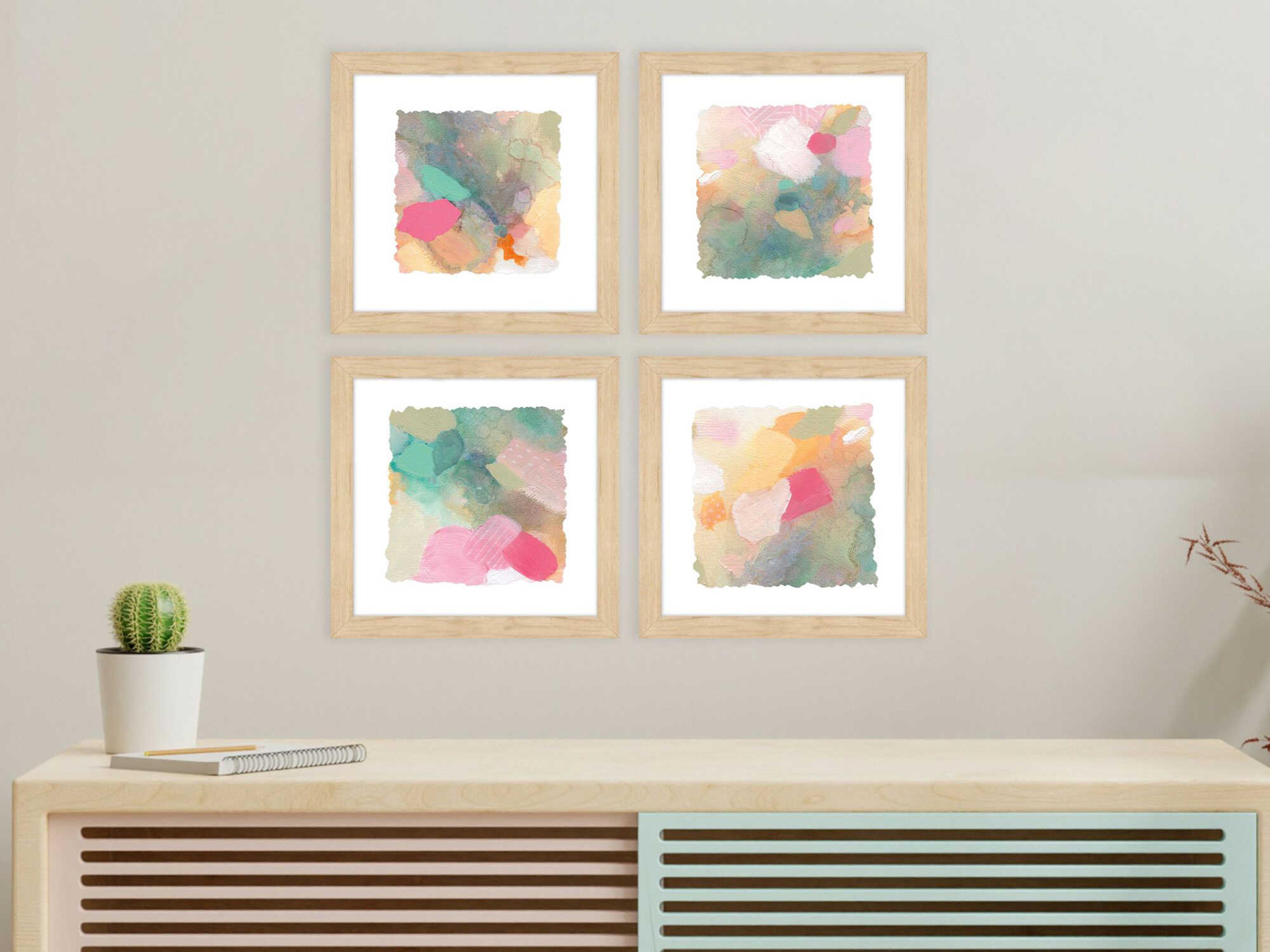 Paragon Seagrass Pastels Wall Art Set of 4