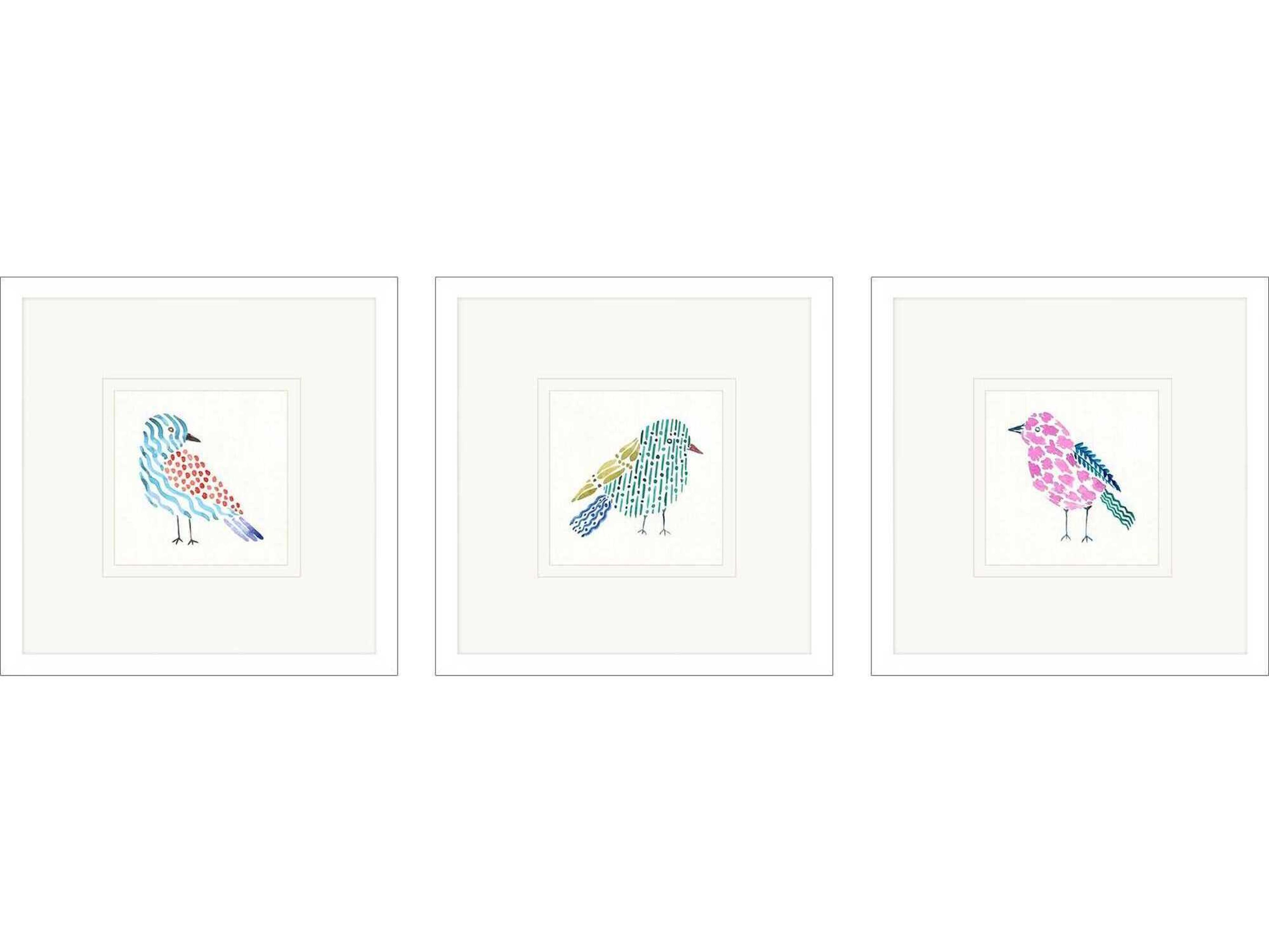 Paragon Conversation Birds-I Wall Art Set of 3