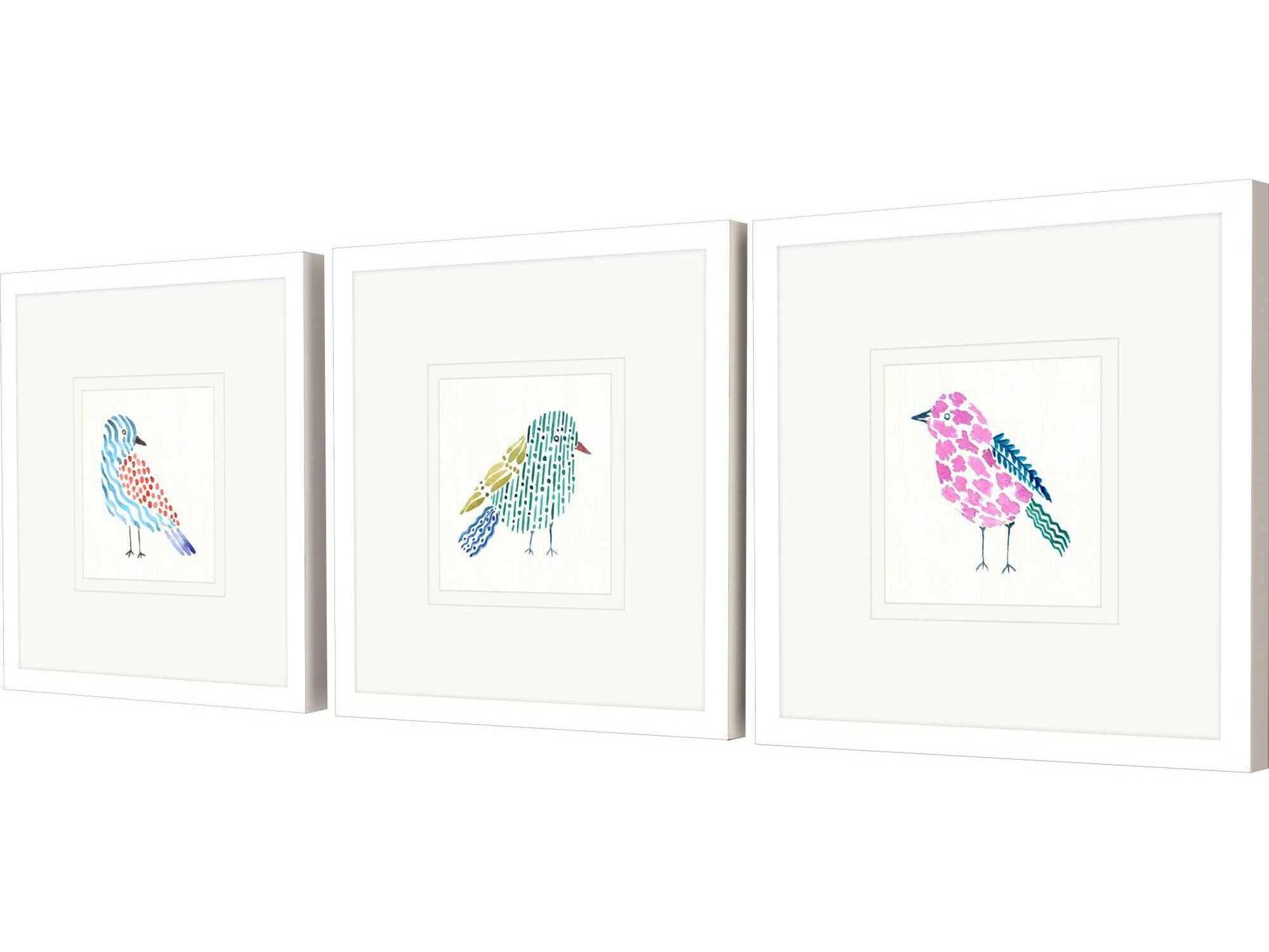 Paragon Conversation Birds-I Wall Art Set of 3
