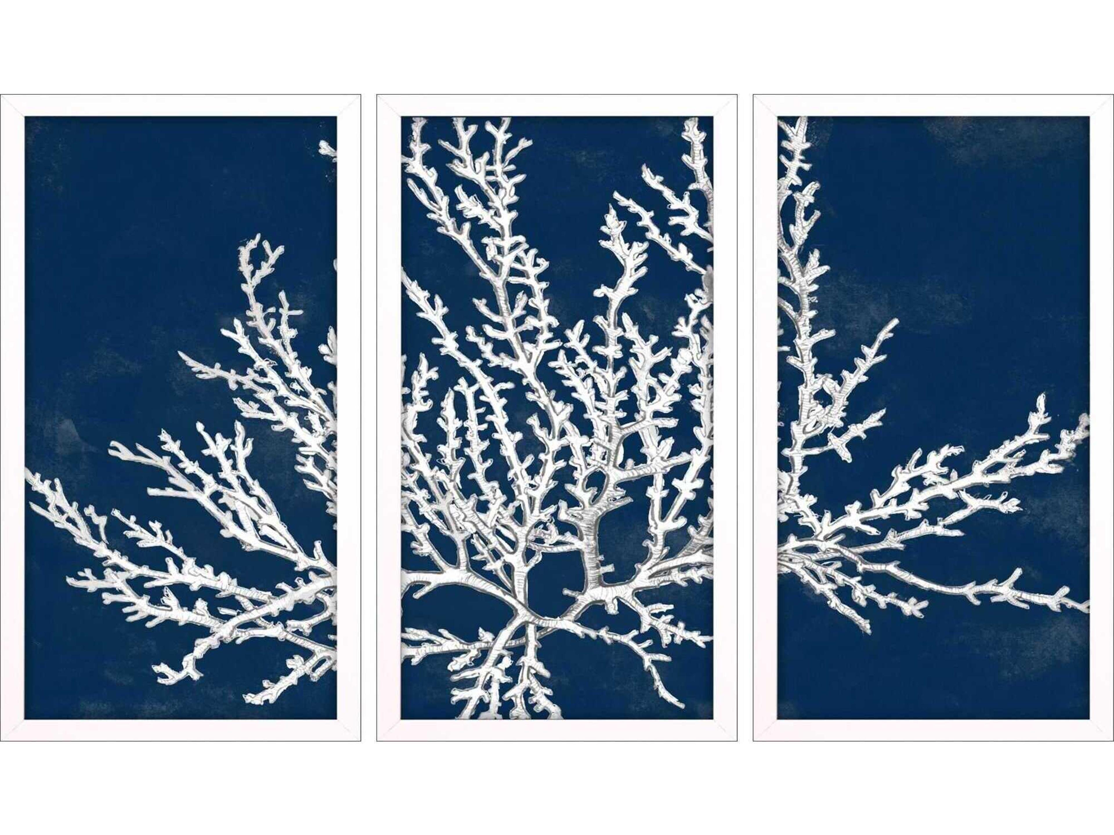 Paragon Coastal Coral Wall Art Set of 3