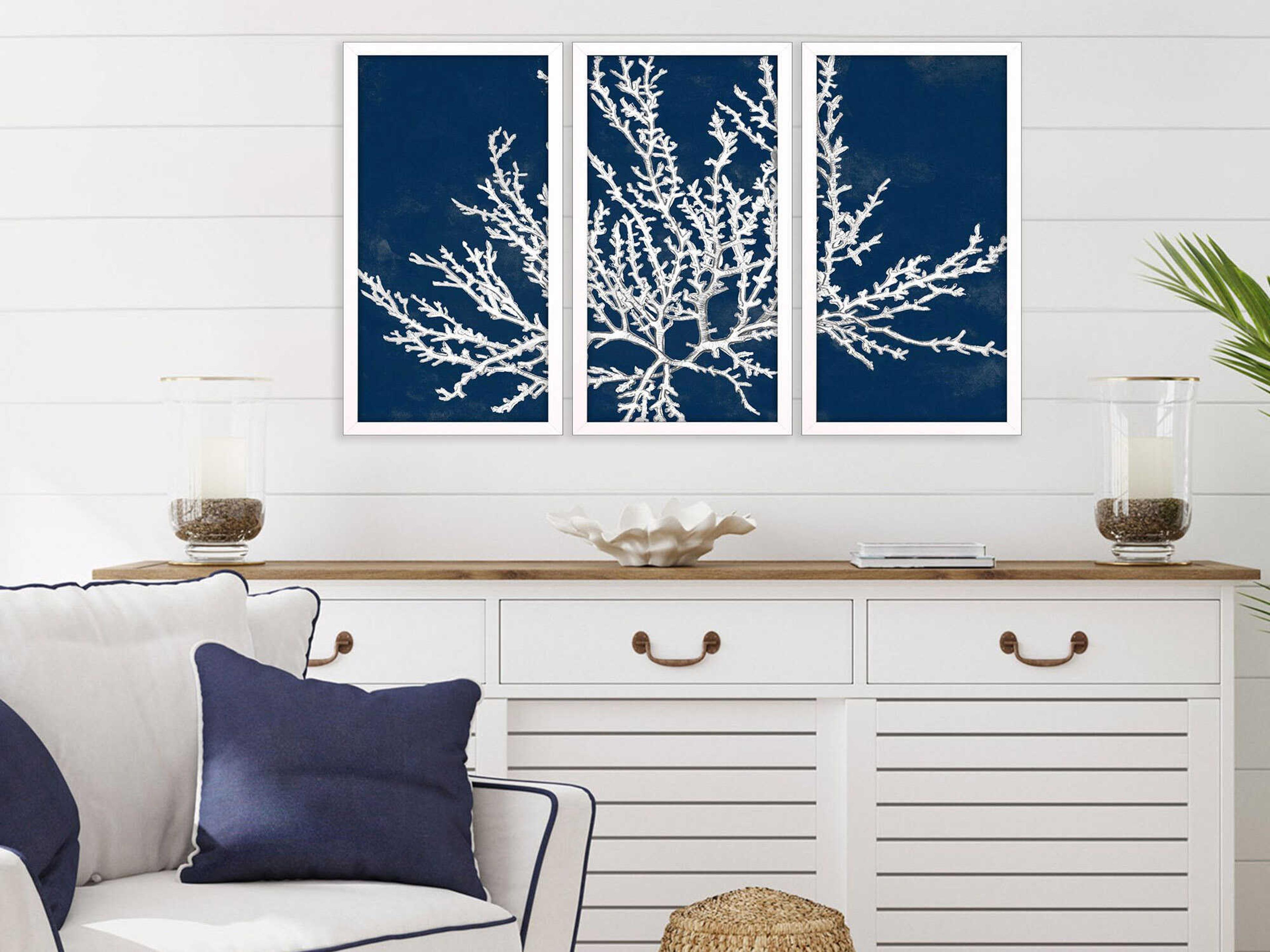 Paragon Coastal Coral Wall Art Set of 3