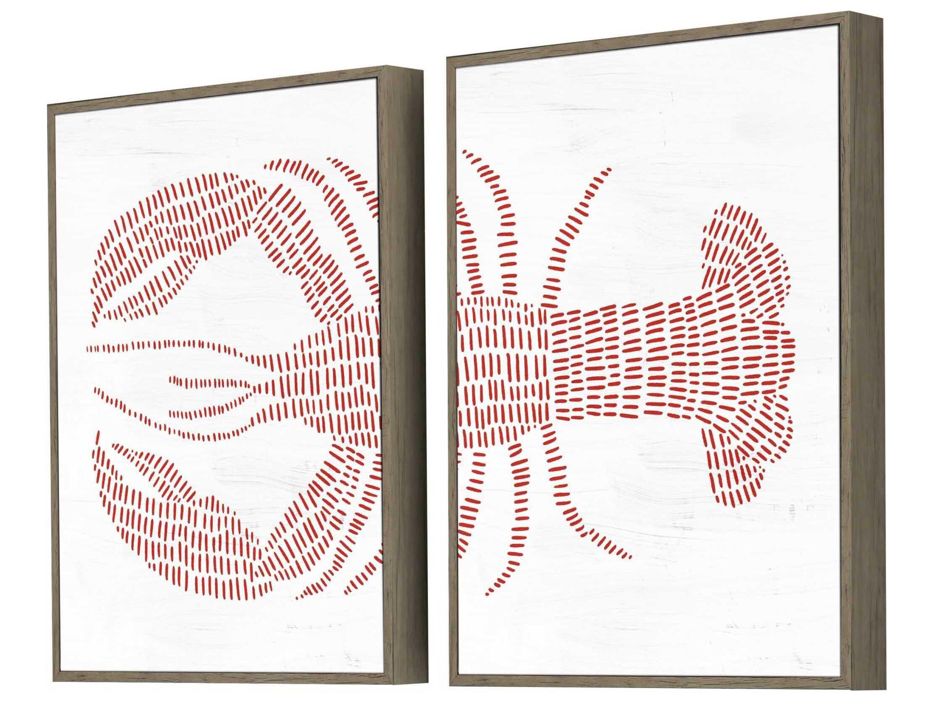 Paragon Spotted Lobster Wall Art Set of 2